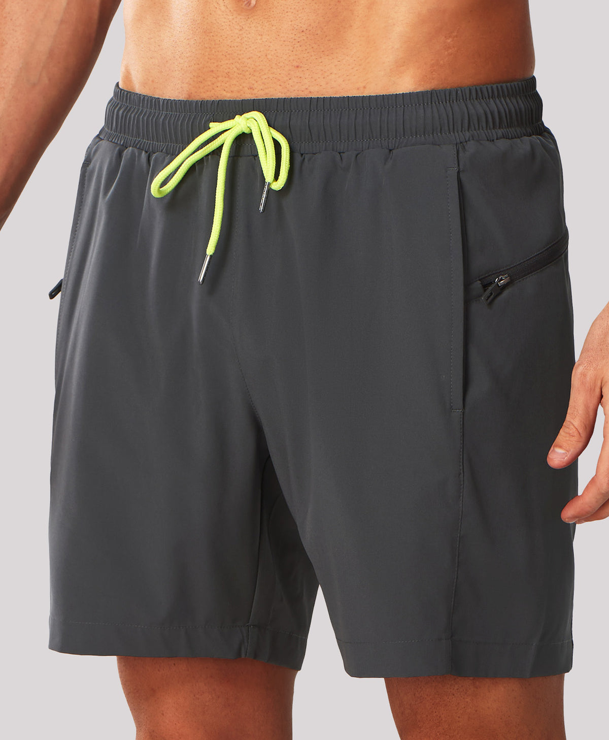 
Men's 2-in-1 High-Stretch 7" Swim Trunks with Pockets — DARKGREY