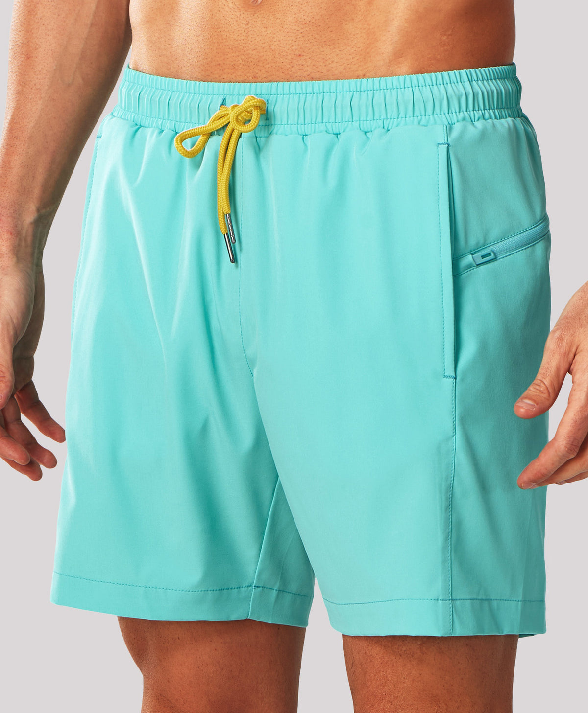 
Men's 2-in-1 High-Stretch 7" Swim Trunks with Pockets — LAKEBLUE