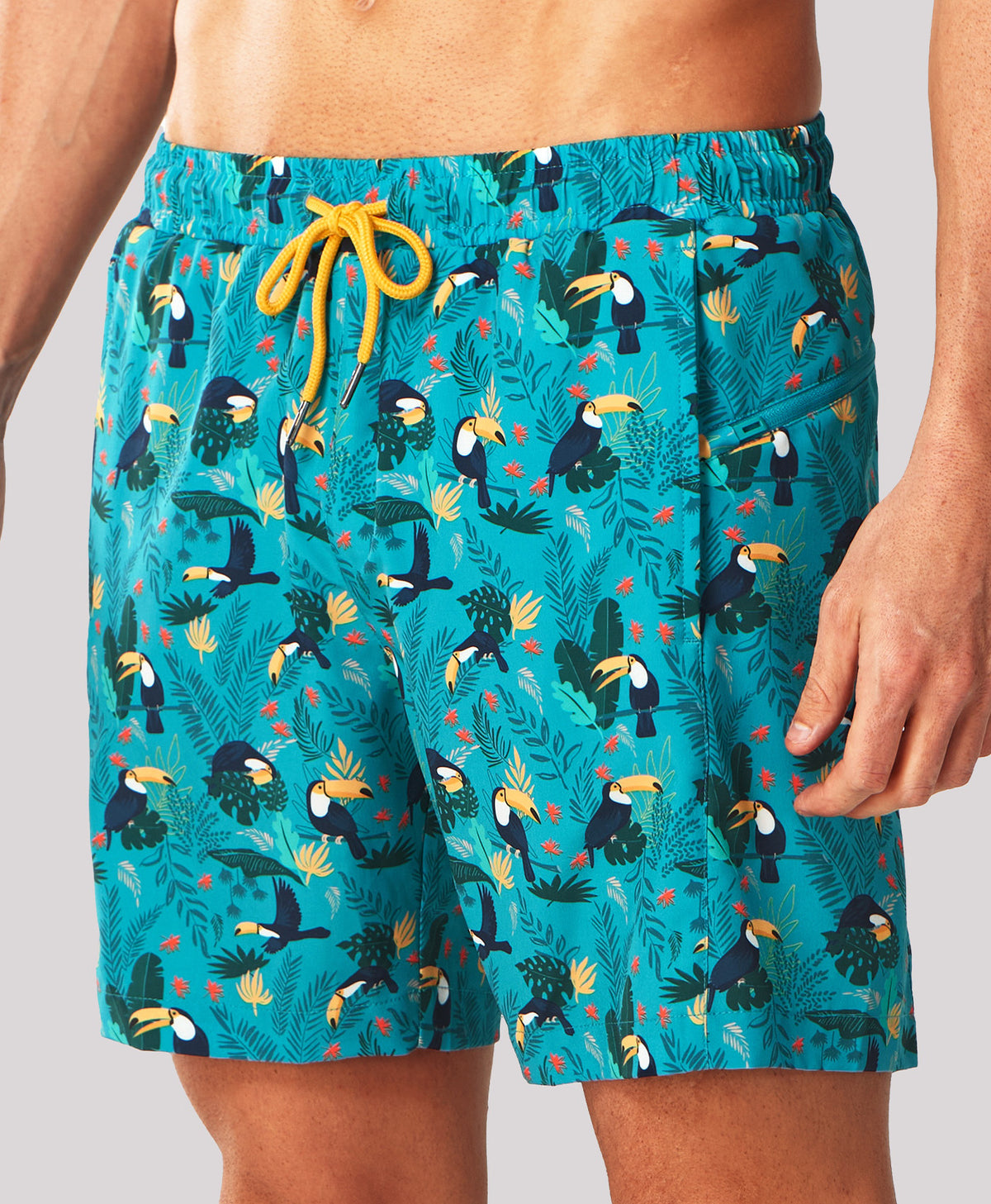 
Men's 2-in-1 High-Stretch 7" Swim Trunks with Pockets — TOUCAN