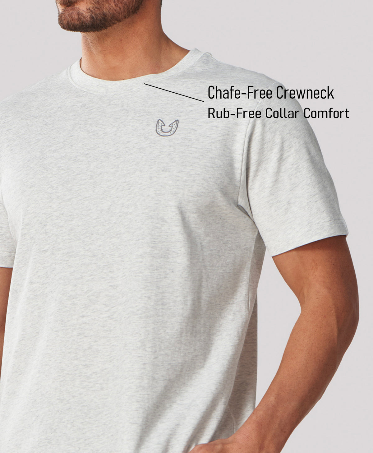 
Men's Soft 100% Cotton Graphic T-Shirts — Off-White Heather