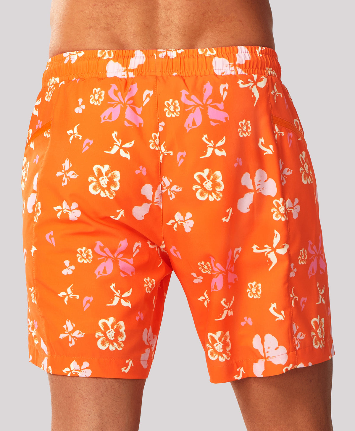 
Men's 2-in-1 High-Stretch 7" Swim Trunks with Pockets — ORANGEFLOWER