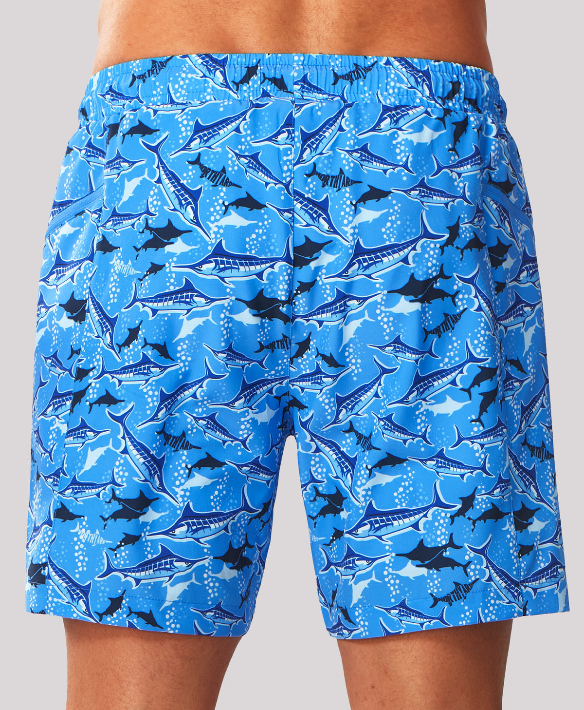 NORTHYARD Men's 2-in-1 High-Stretch 7" Swim Trunks with Pockets Quick Dry Drainage beach Board Shorts
#Color_OCEANSHARK