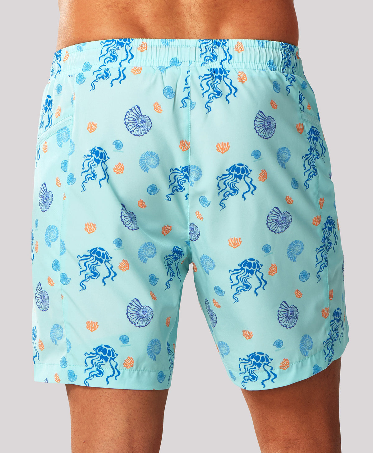 
Men's 2-in-1 High-Stretch 7" Swim Trunks with Pockets — LAKEBLUESEASHELL