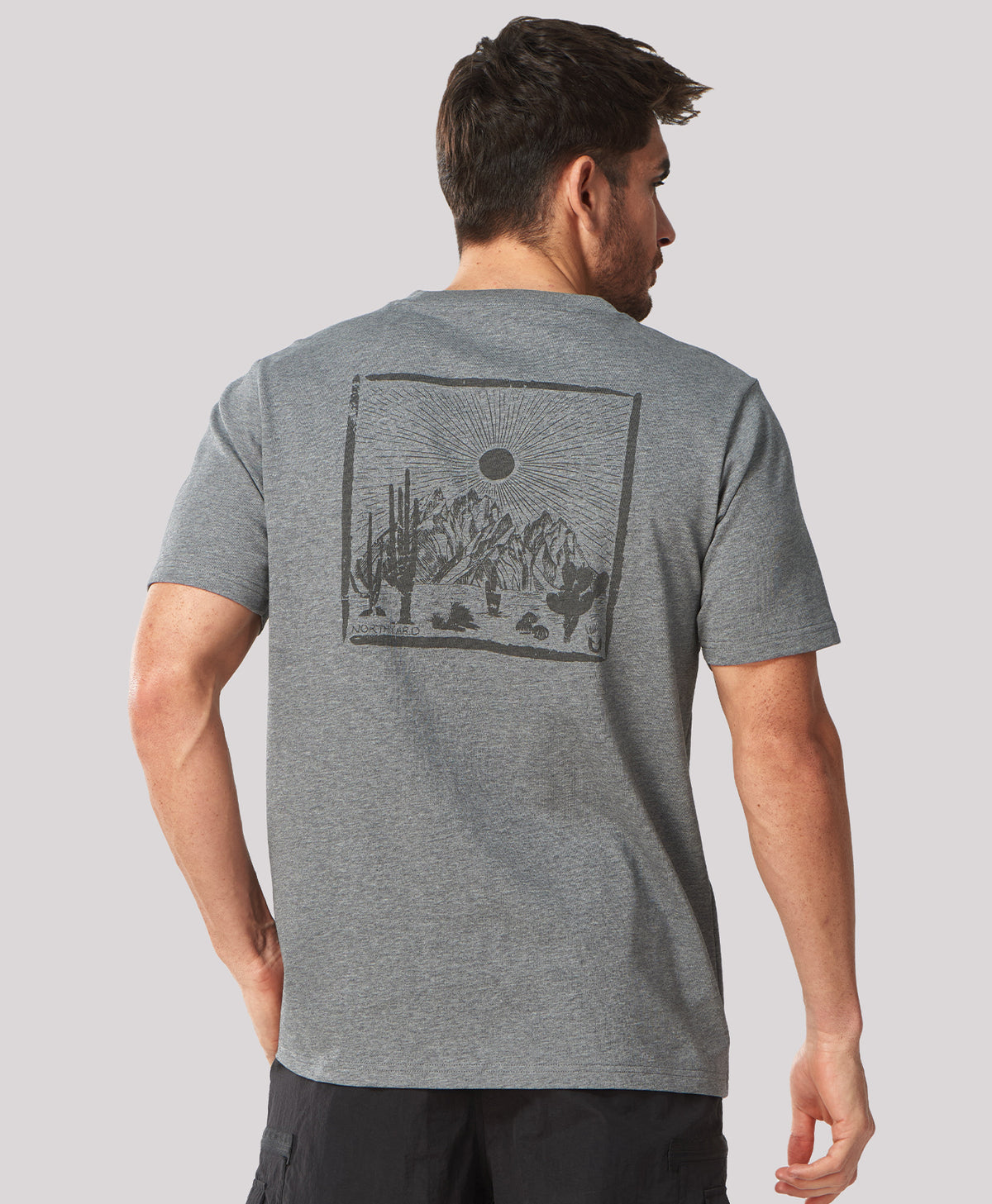 
Men's Soft 100% Cotton Graphic T-Shirts — Smoke Heather