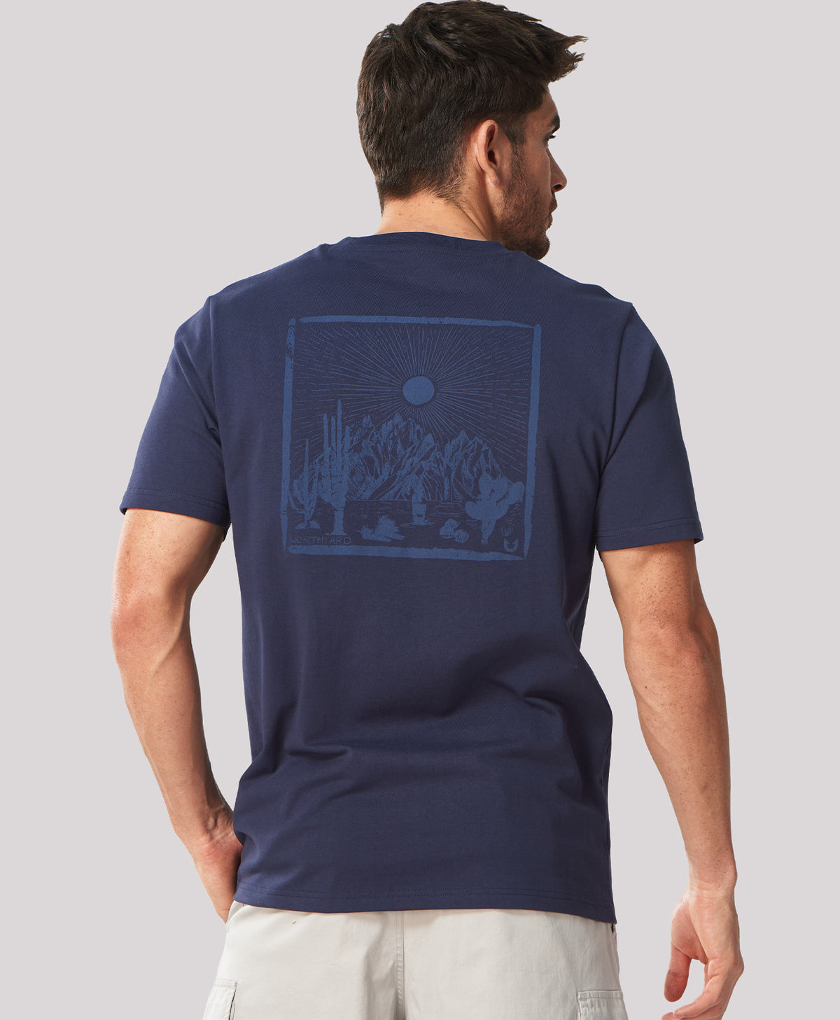 
Men's Soft 100% Cotton Graphic T-Shirts — Navy