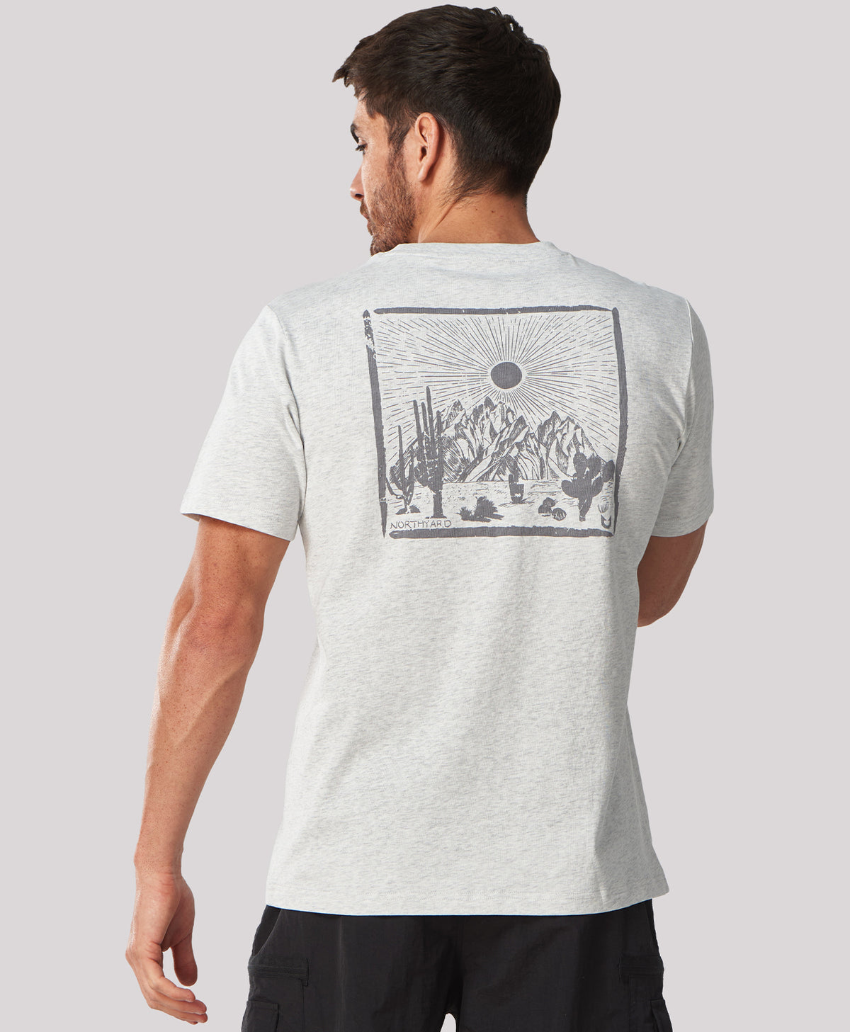 
Men's Soft 100% Cotton Graphic T-Shirts — Off-White Heather