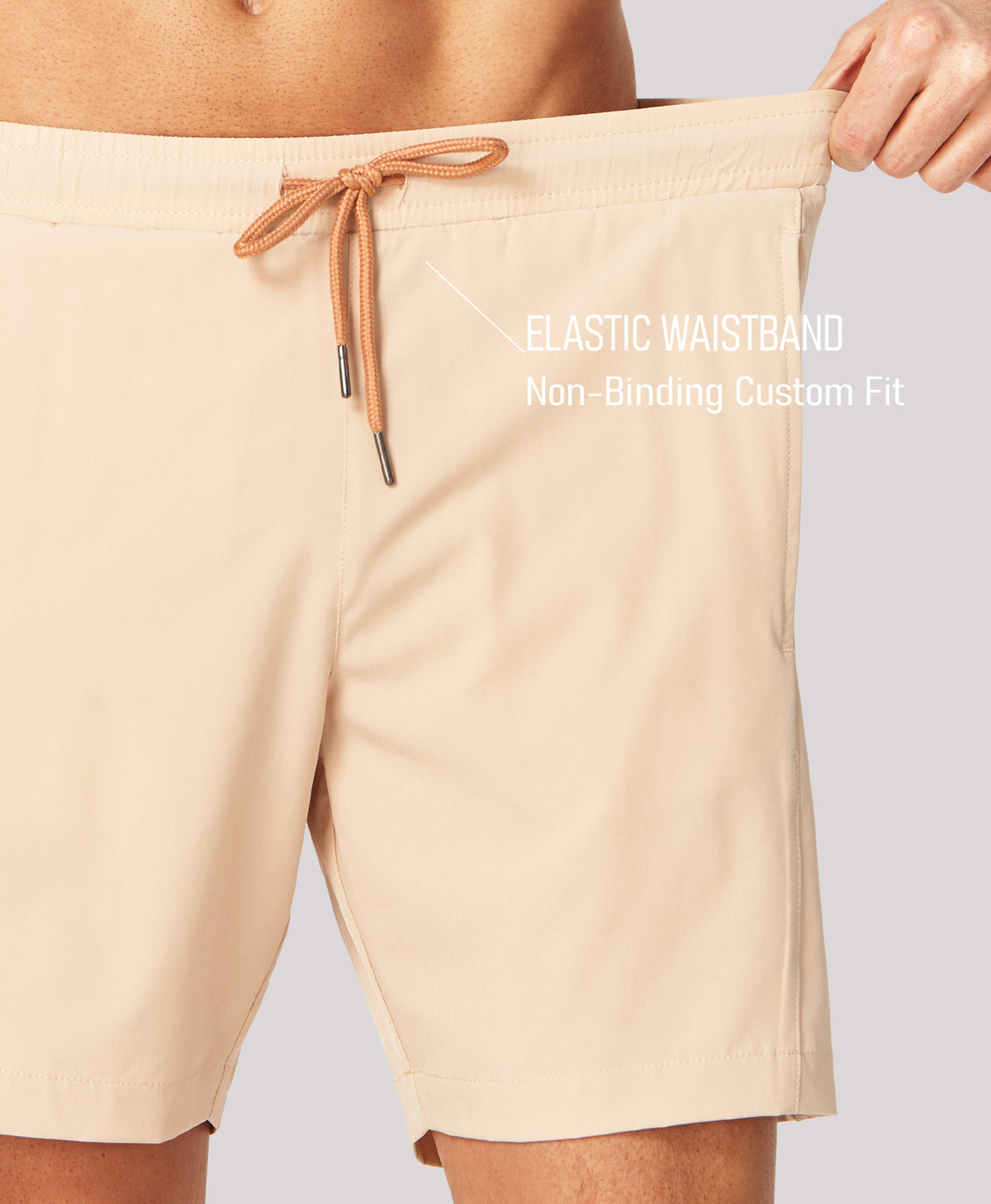 
Men's 2-in-1 High-Stretch 7" Swim Trunks with Pockets — KHAKI