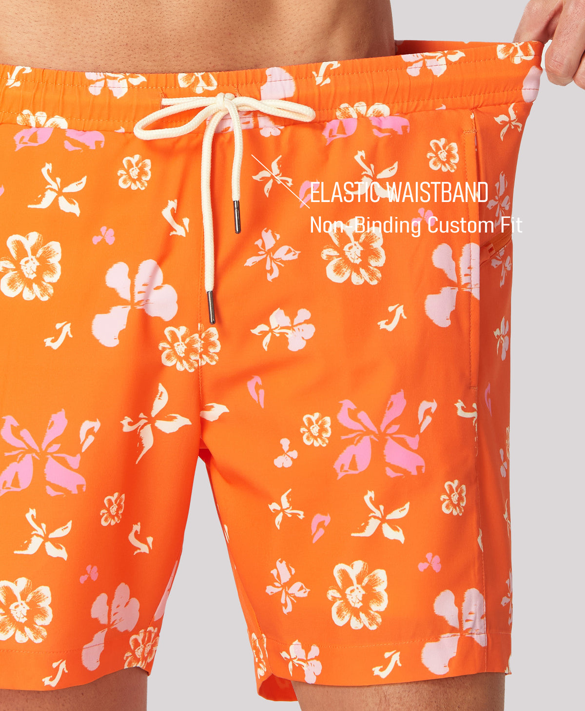 
Men's 2-in-1 High-Stretch 7" Swim Trunks with Pockets — ORANGEFLOWER