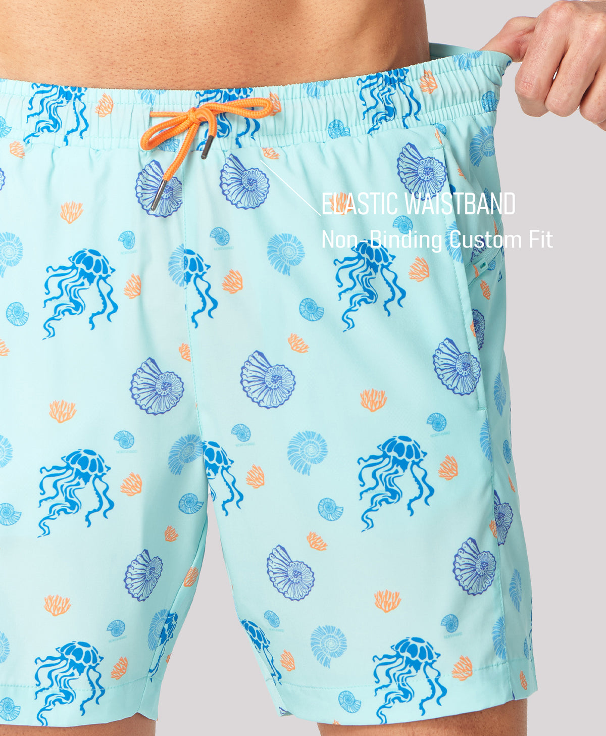 
Men's 2-in-1 High-Stretch 7" Swim Trunks with Pockets — LAKEBLUESEASHELL
