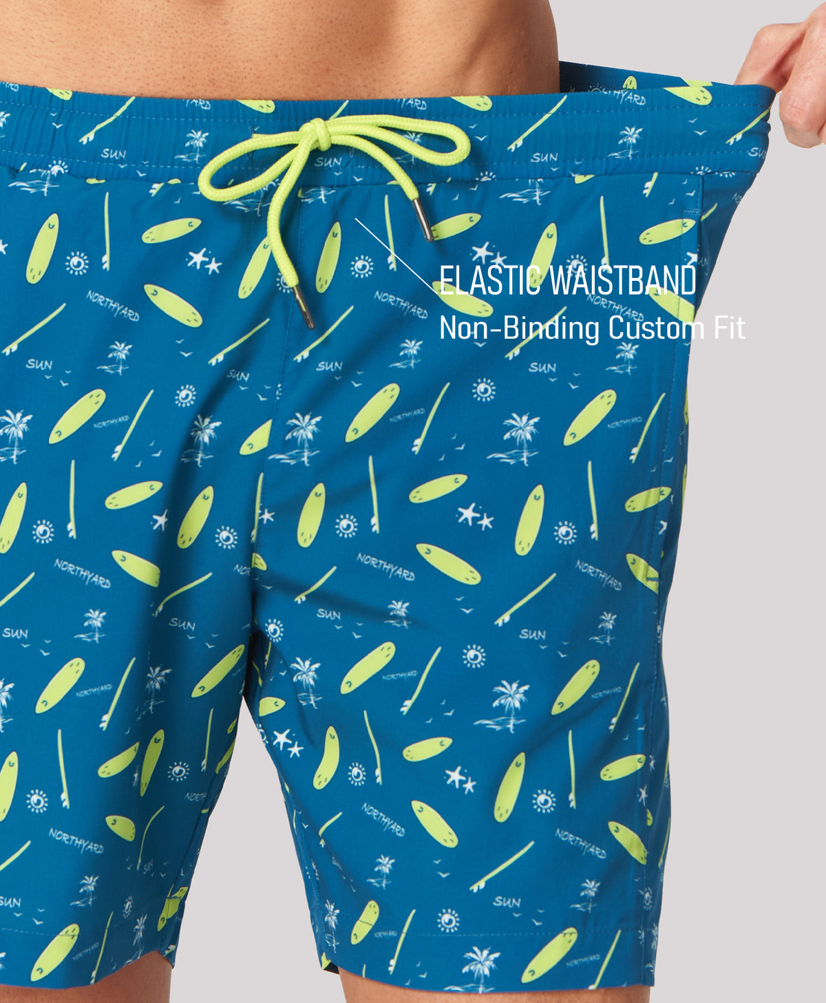 
Men's 2-in-1 High-Stretch 7" Swim Trunks with Pockets — BLUESURFBOARD