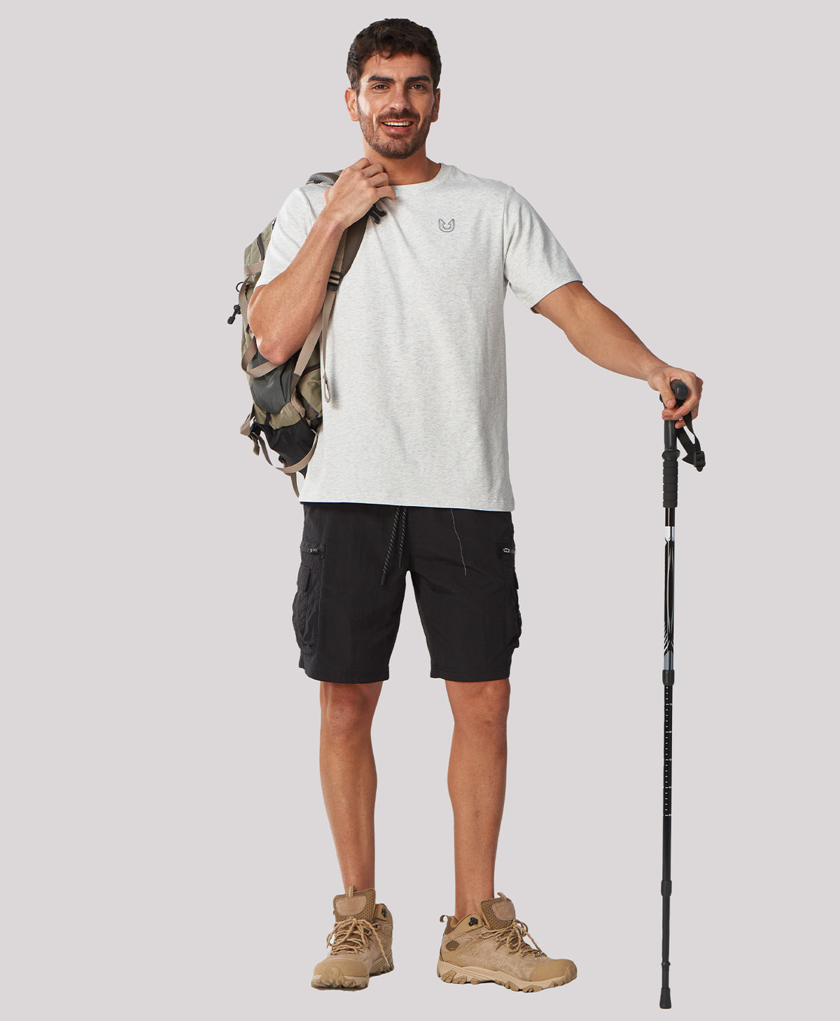 
Men's Soft 100% Cotton Graphic T-Shirts — Off-White Heather