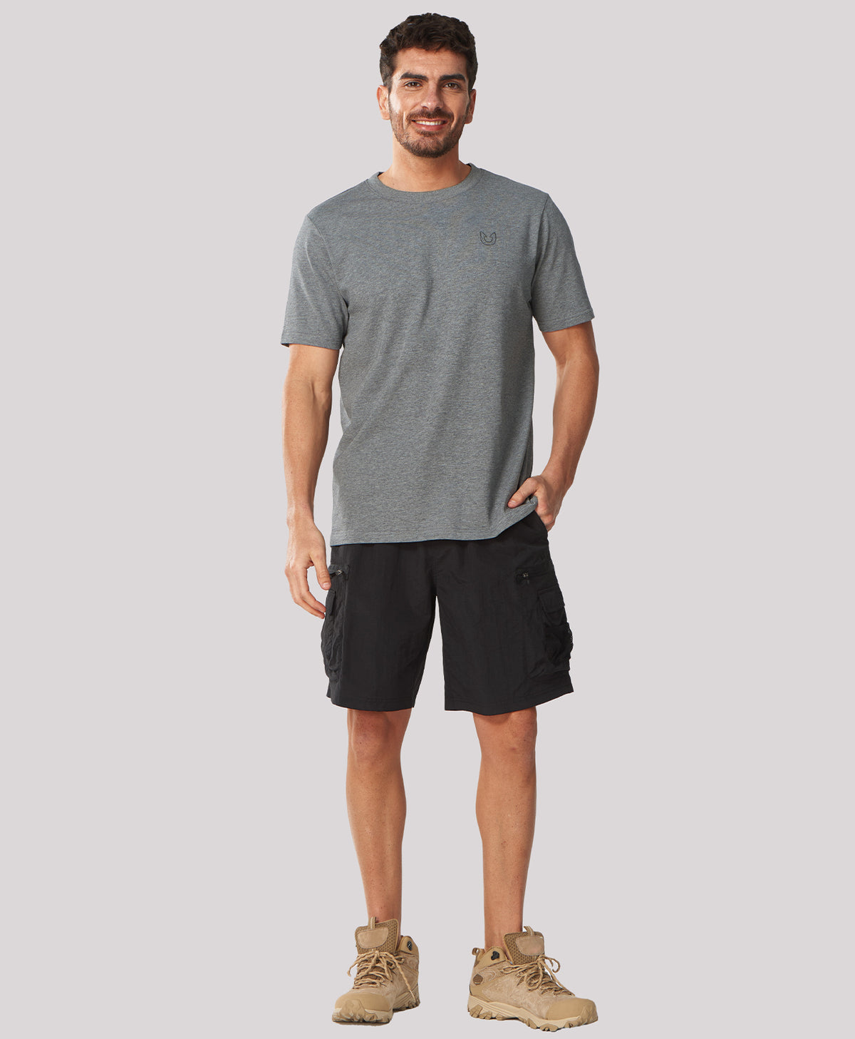 
Men's Soft 100% Cotton Graphic T-Shirts — Smoke Heather
