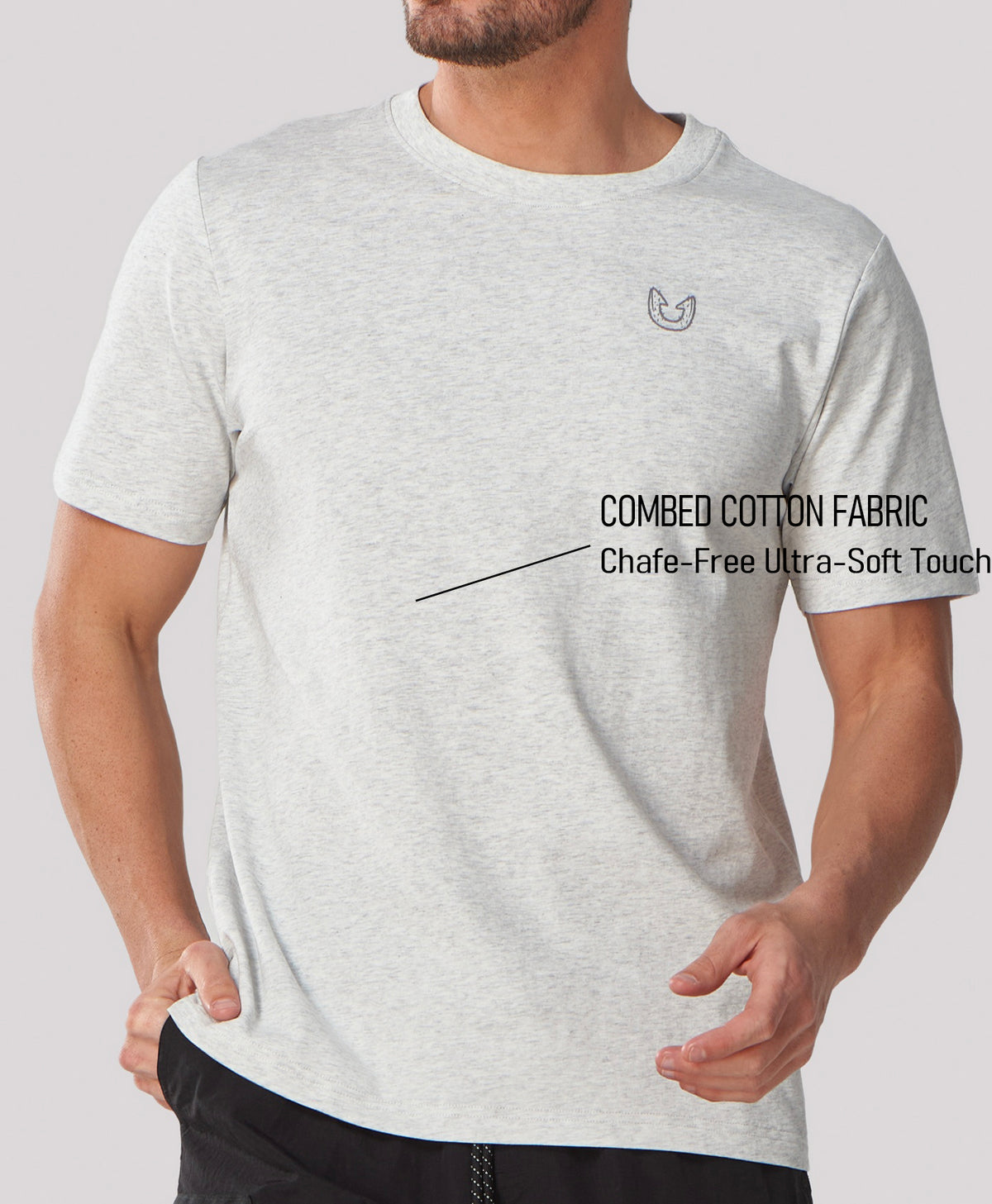 
Men's Soft 100% Cotton Graphic T-Shirts — Off-White Heather