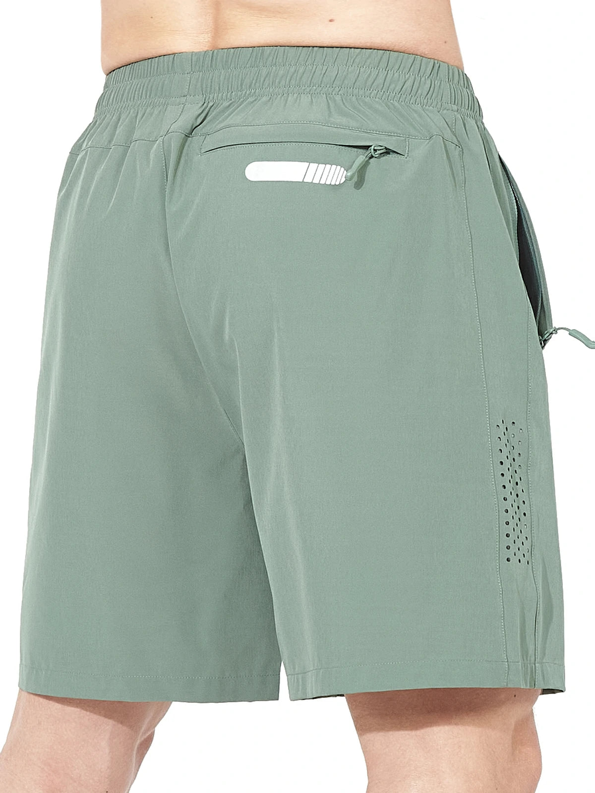Men's Athletic Workout 7 Inch Gym Shorts with Zipper Pocket for Hiking