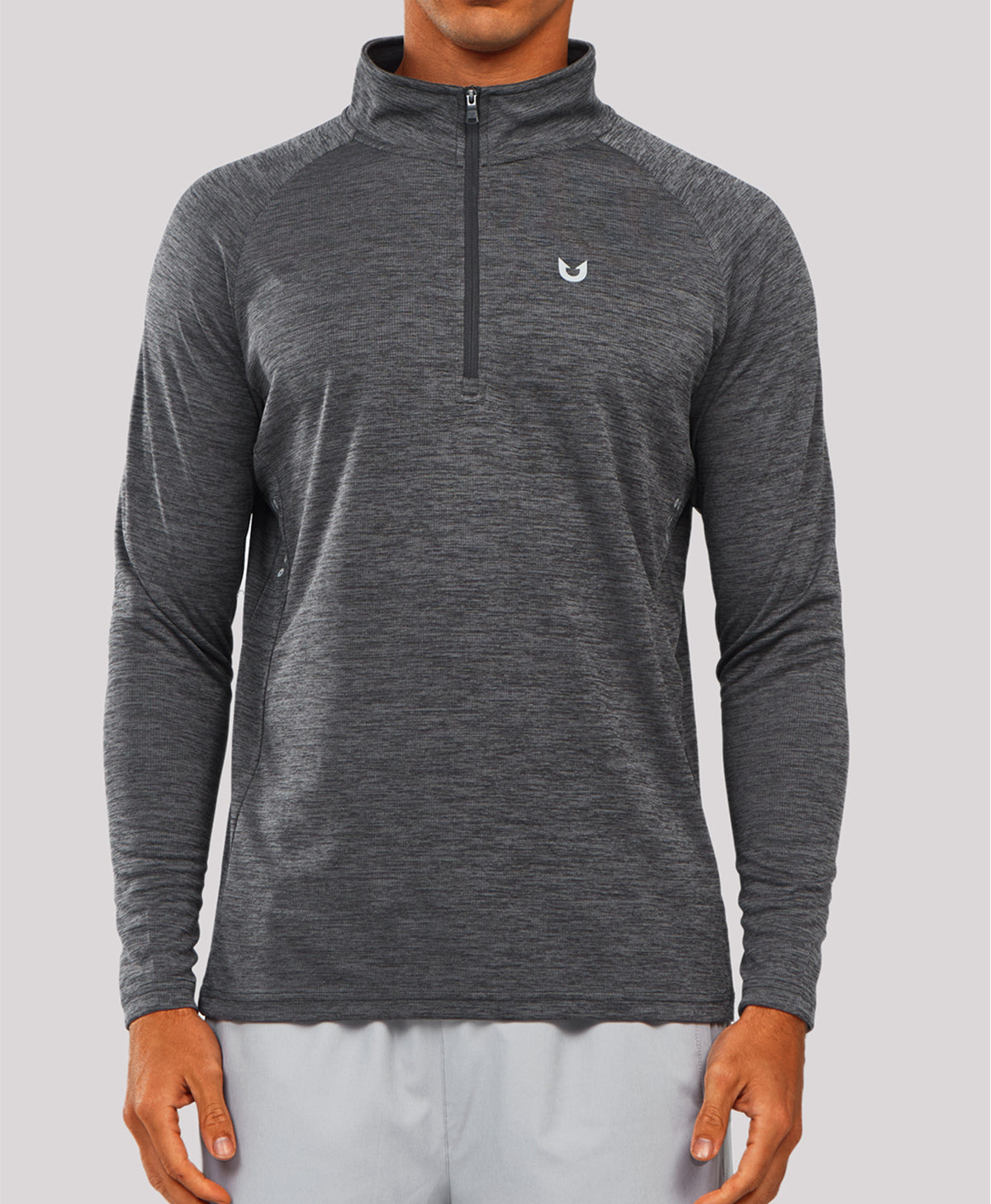 
Men's 1/4 Zip Athletic Pullover Shirts Lightweight — Grey Heather