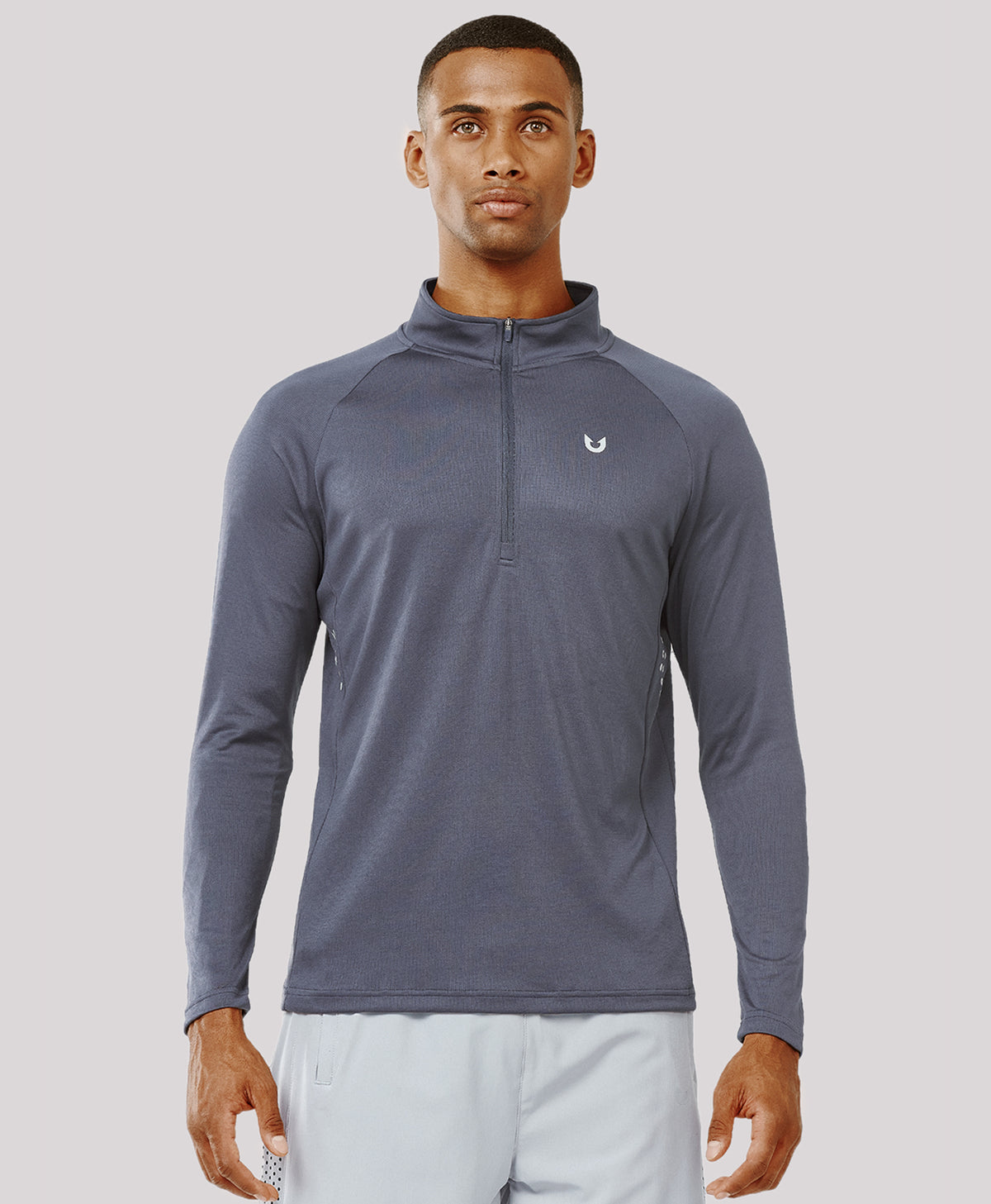 
Men's 1/4 Zip Athletic Pullover Shirts Lightweight — Smoke Grey