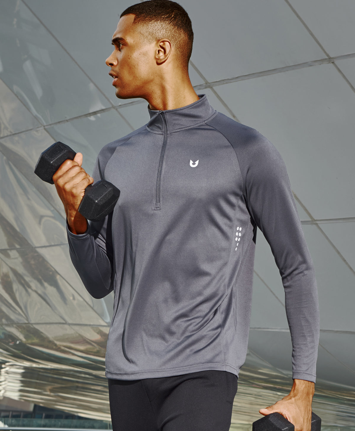 
Men's 1/4 Zip Athletic Pullover Shirts Lightweight — Smoke Grey