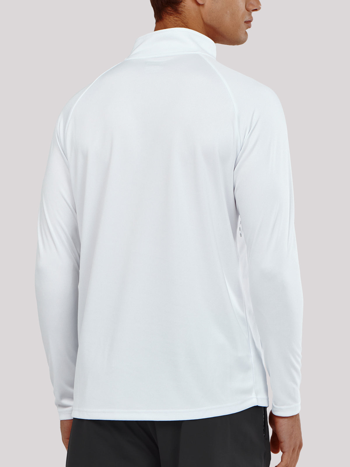 Northyard Men's 1/4 Zip Athletic Pullover Shirts Lightweight Long Sleeve Running Sweatshirt
#color_White
