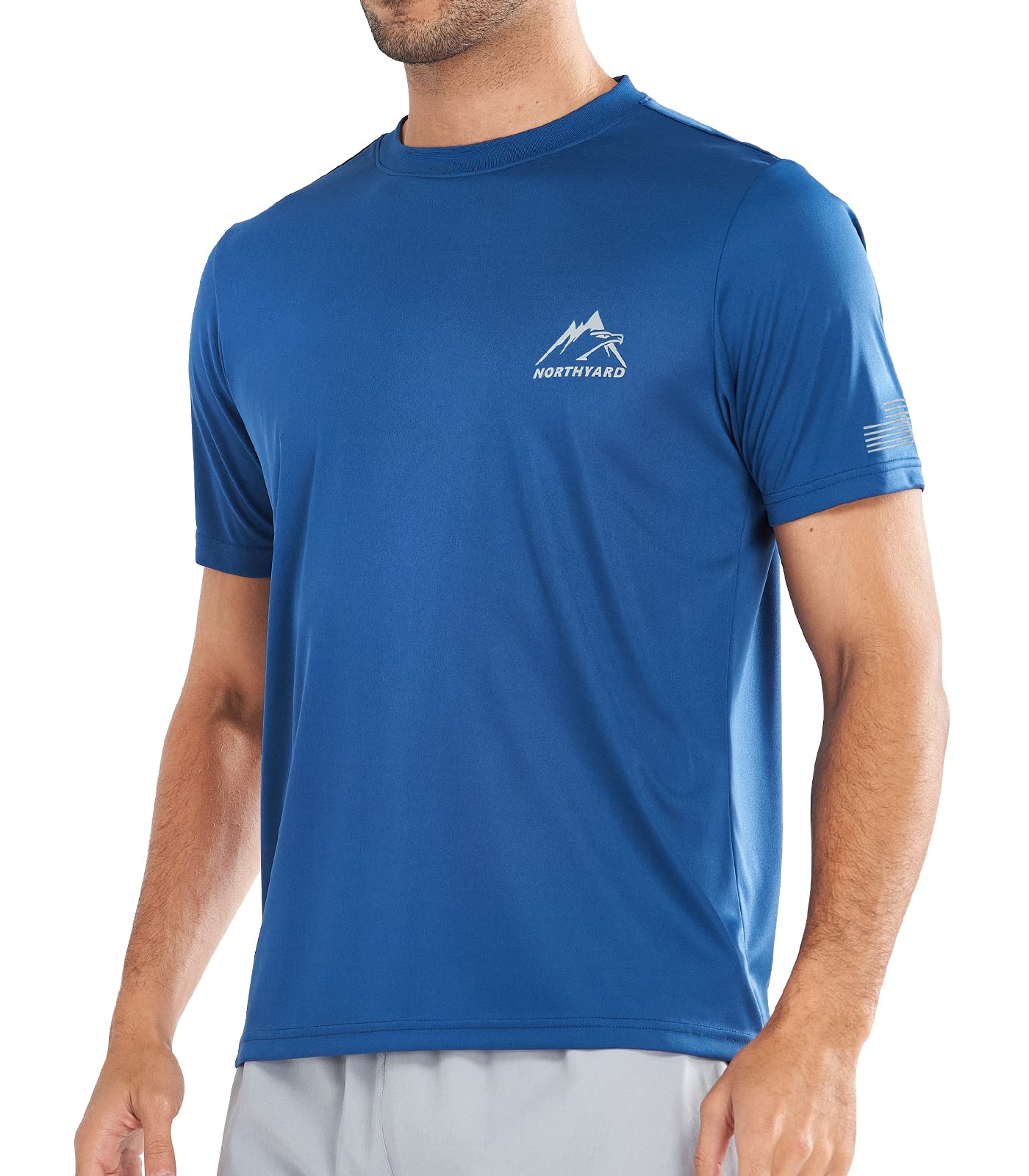 Men's Athletic Running T-Shirts Short Sleeve Workout Dry fit Gym Sport