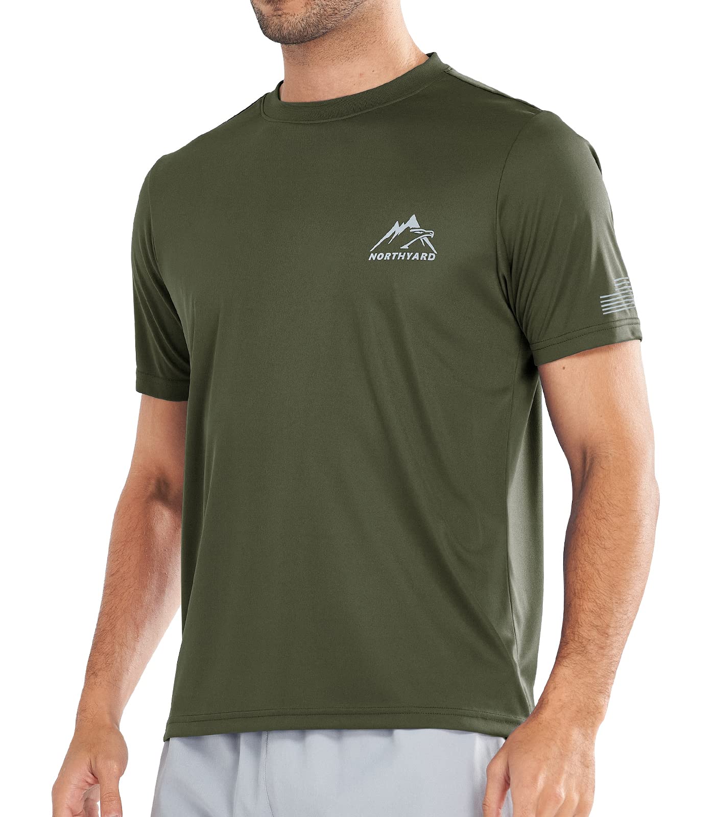 Men's Athletic Running T-Shirts Short Sleeve Workout Dry fit Gym Sport