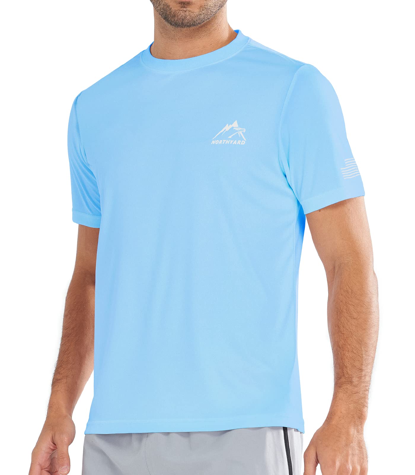 Men's Athletic Running T-Shirts Short Sleeve Workout Dry fit Gym Sport