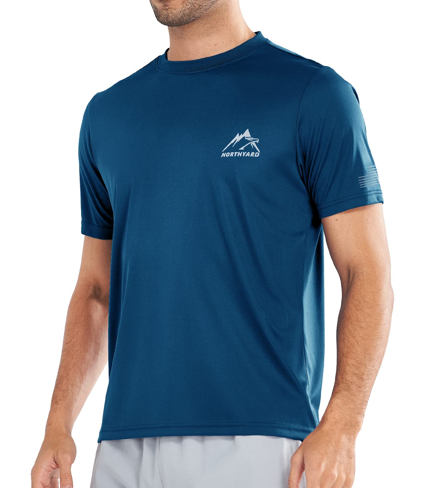 Men's Athletic Running T-Shirts Short Sleeve Workout Dry fit Gym Sport