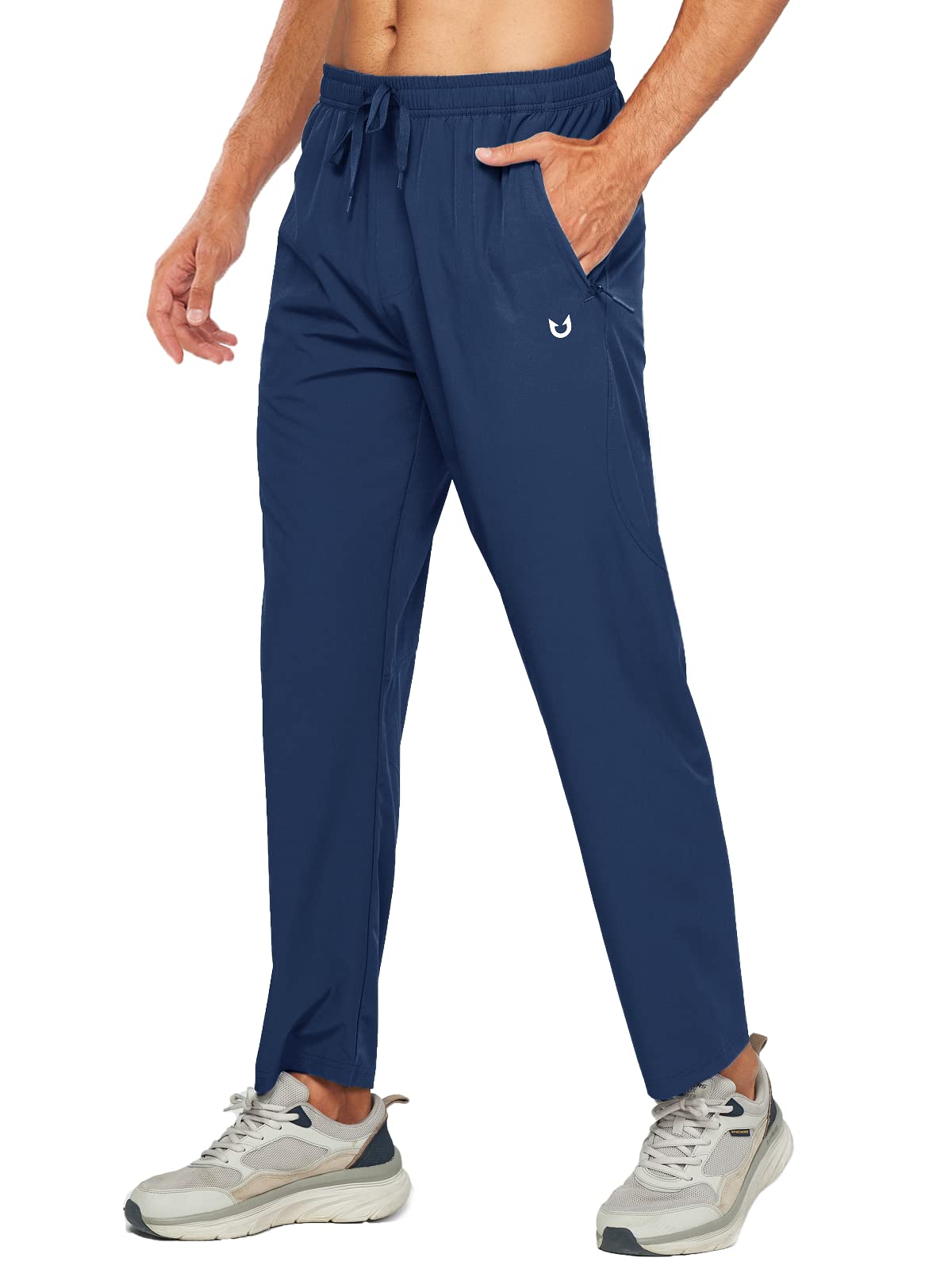 Northyard Men's Dark Blue Athletic Works Sweatpants Lightweight with Pockets for Gym Track