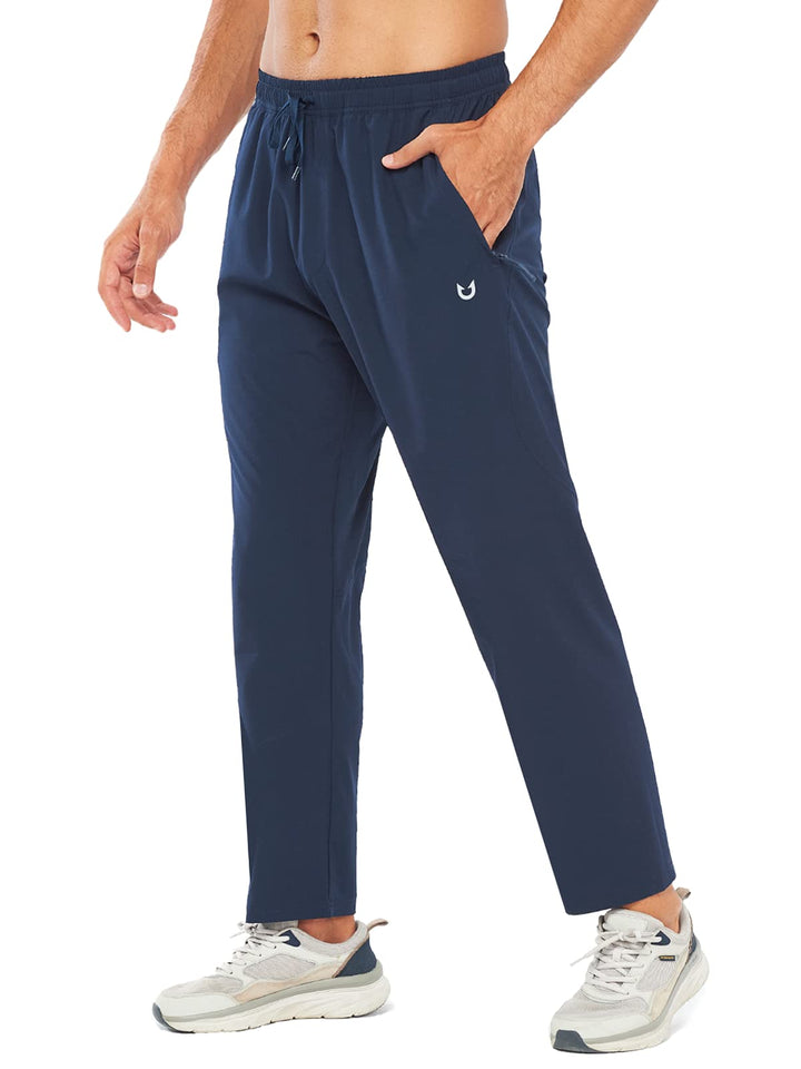 Northyard Men's Navy Athletic Works Sweatpants Lightweight with Pockets for Gym Track
