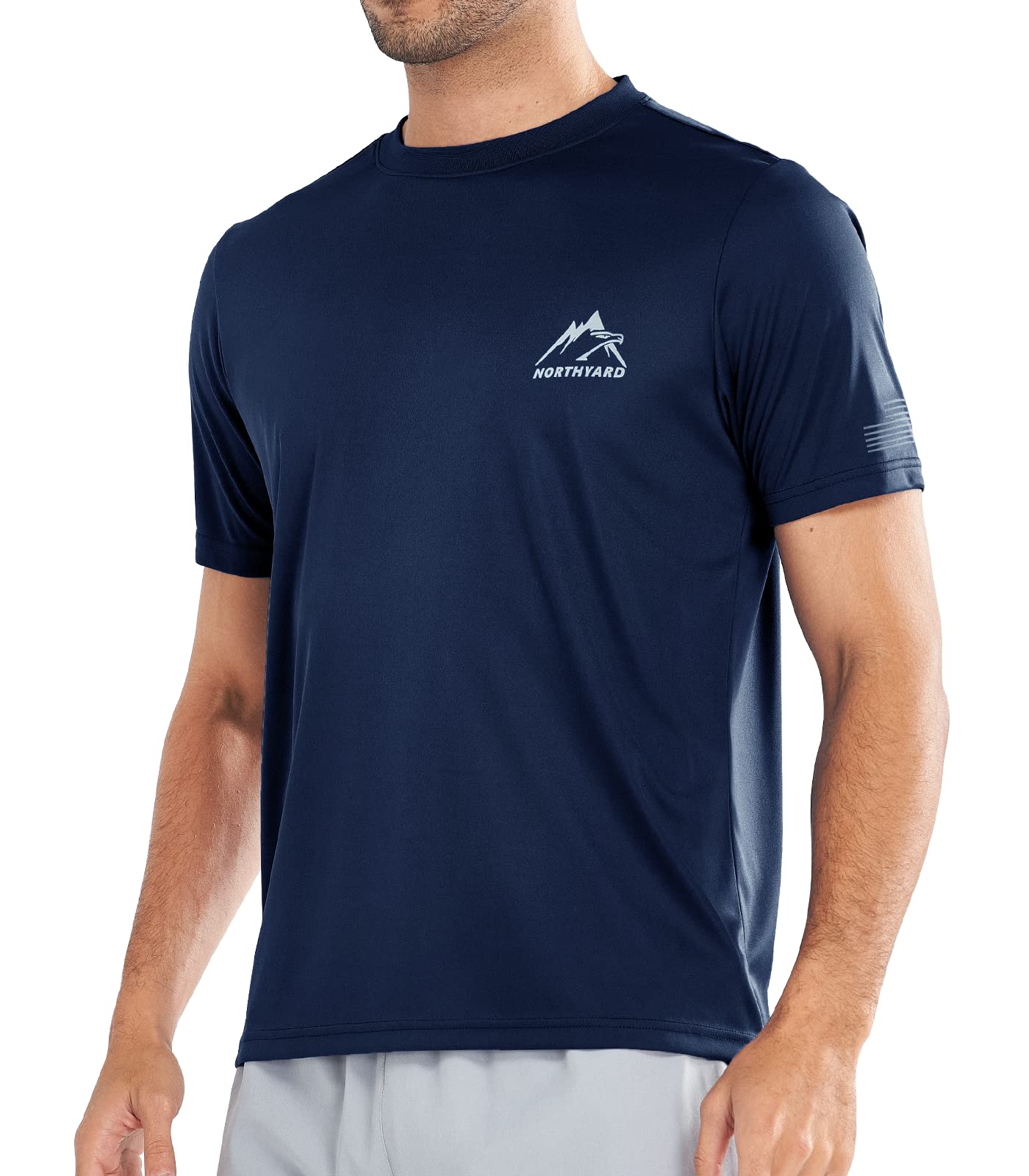 Men's Athletic Running T-Shirts Short Sleeve Workout Dry fit Gym Sport