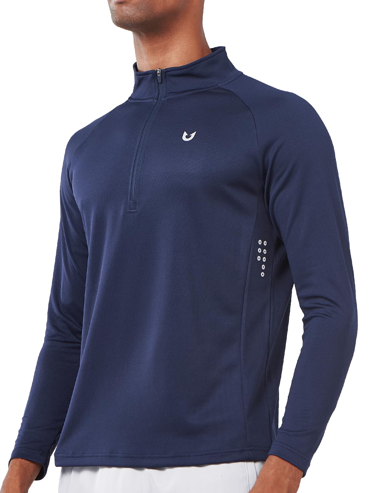 Men's Navy Quarter 1/4 Zip Sweatshirt Pullover lightweight Athletic Shirts