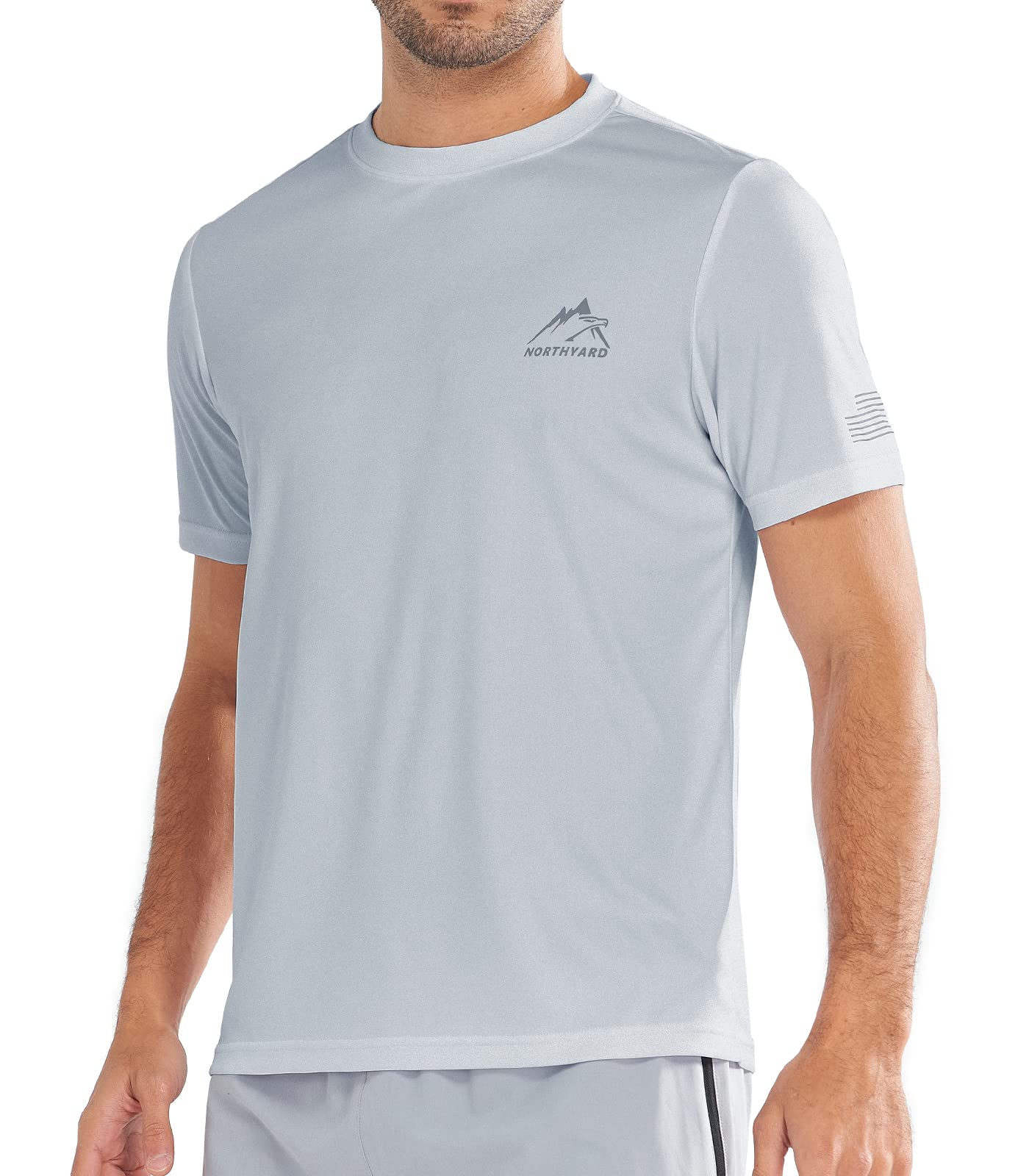 Men's Athletic Running T-Shirts Short Sleeve Workout Dry fit Gym Sport