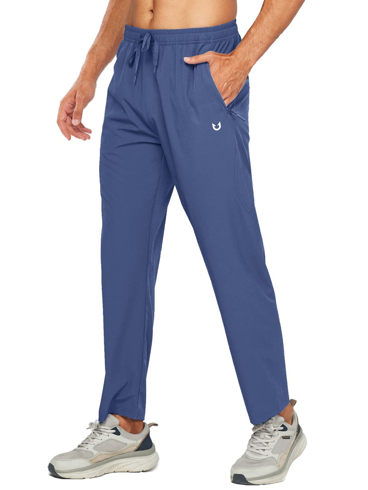 Northyard Men's Federal Blue Athletic Works Sweatpants Lightweight with Pockets for Gym Track