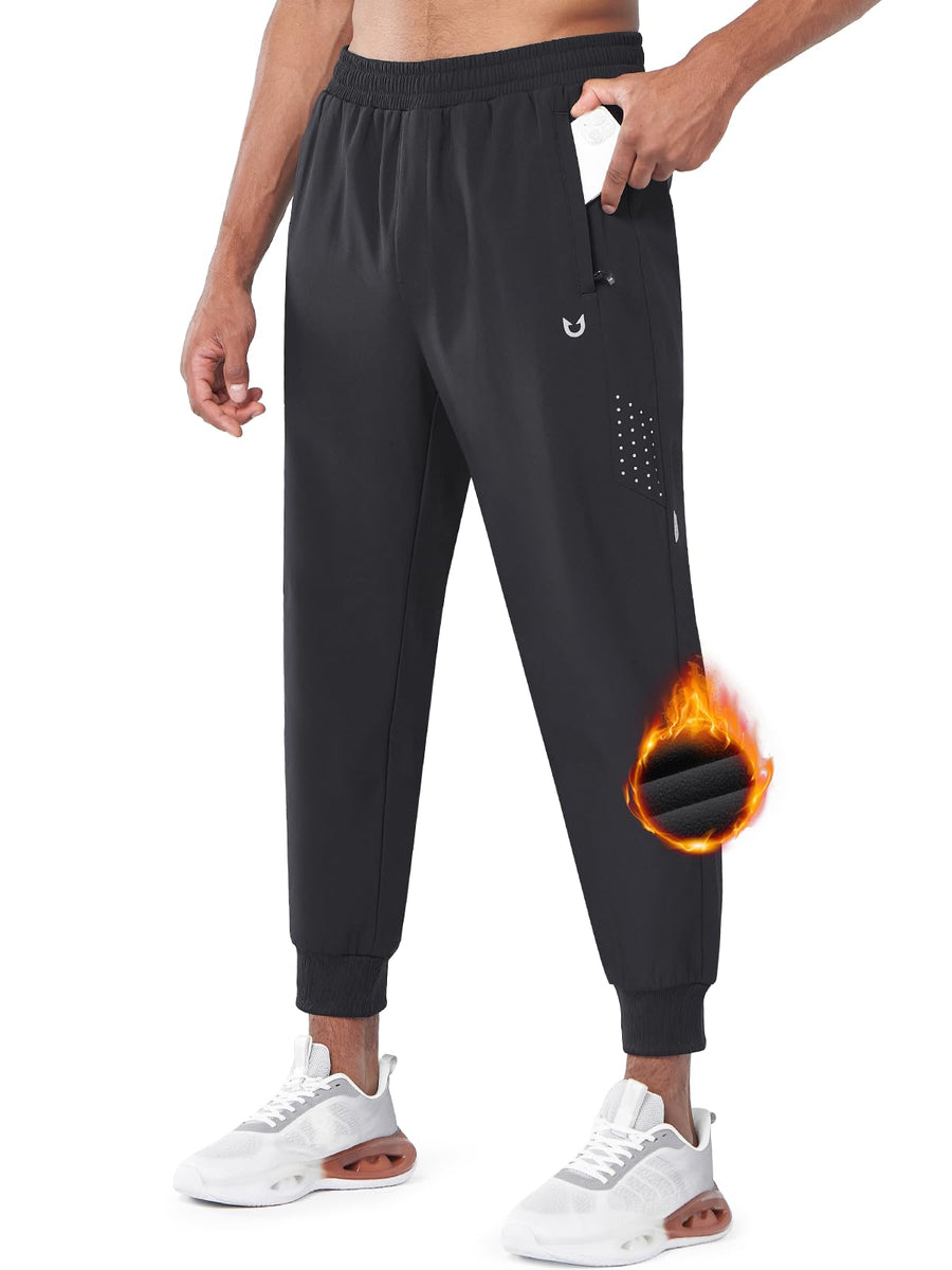 
Mens Black Fleece Vuori Joggers Workout Hiking Sweatpants With Zipper Pocket