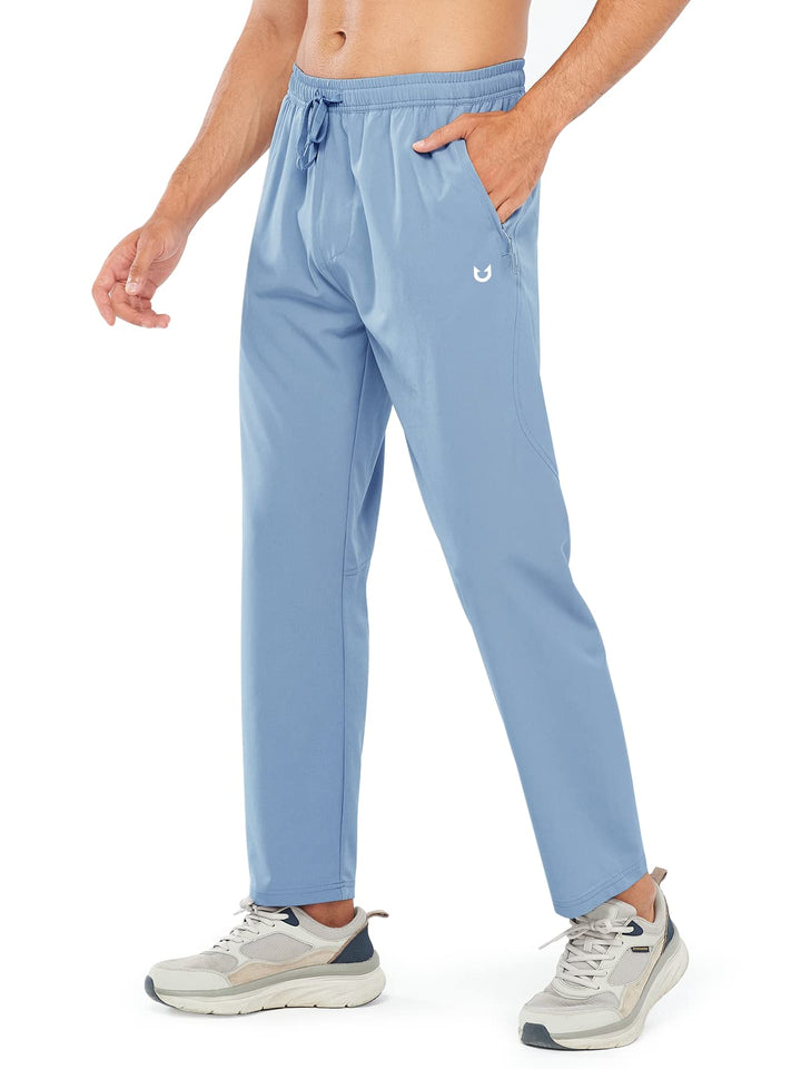 Northyard Men's Light Sky Athletic Works Sweatpants Lightweight with Pockets for Gym Track