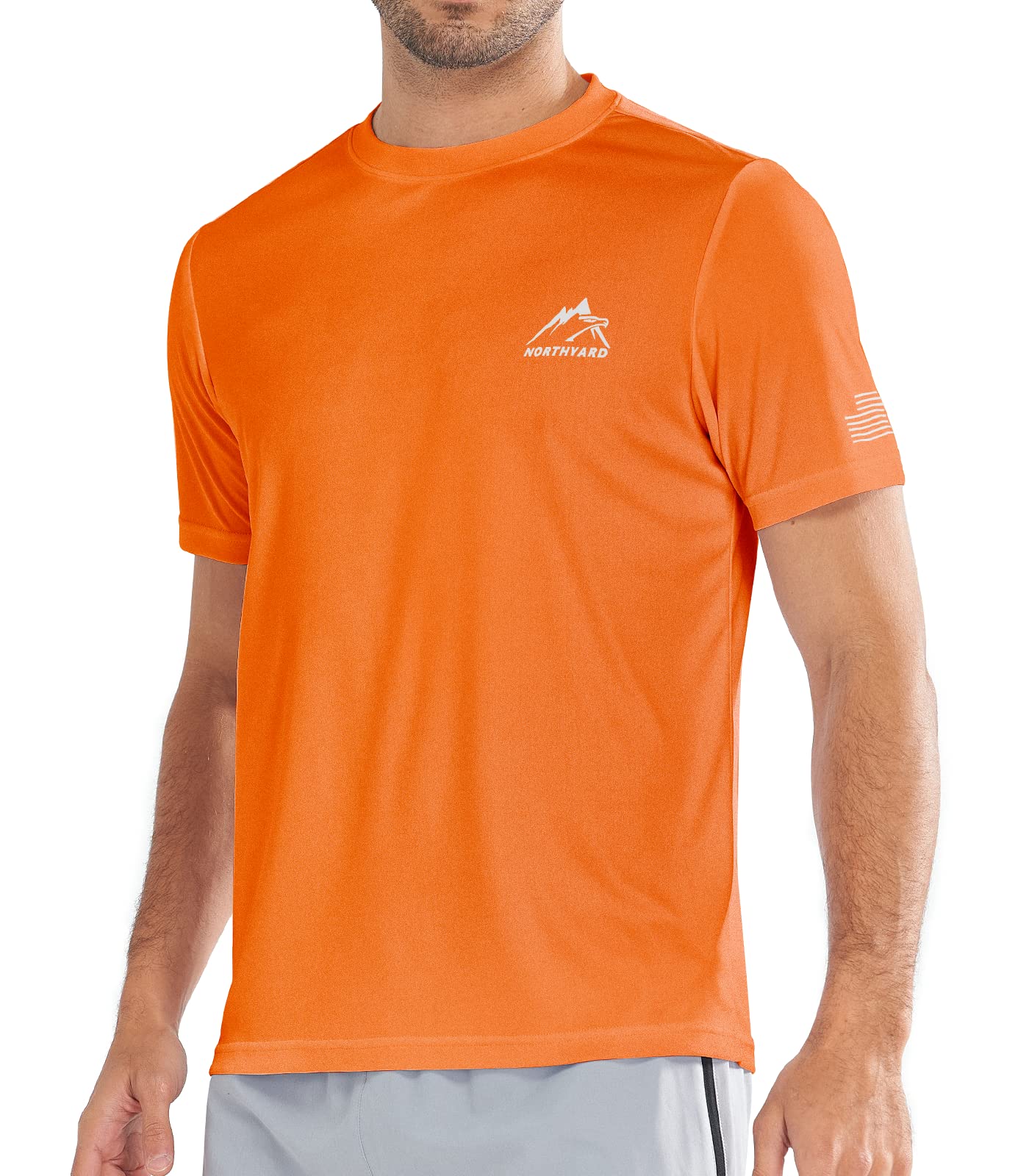 Men's Athletic Running T-Shirts Short Sleeve Workout Dry fit Gym Sport