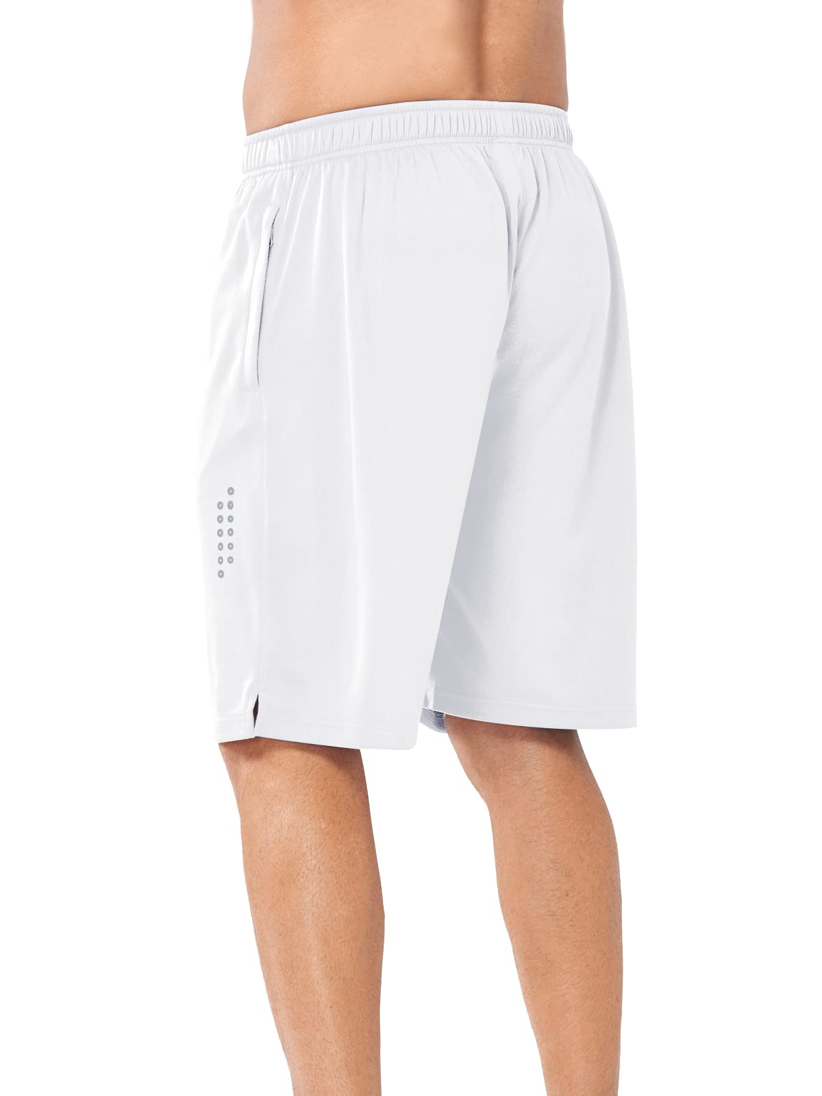 Men's White Basketball Shorts Back