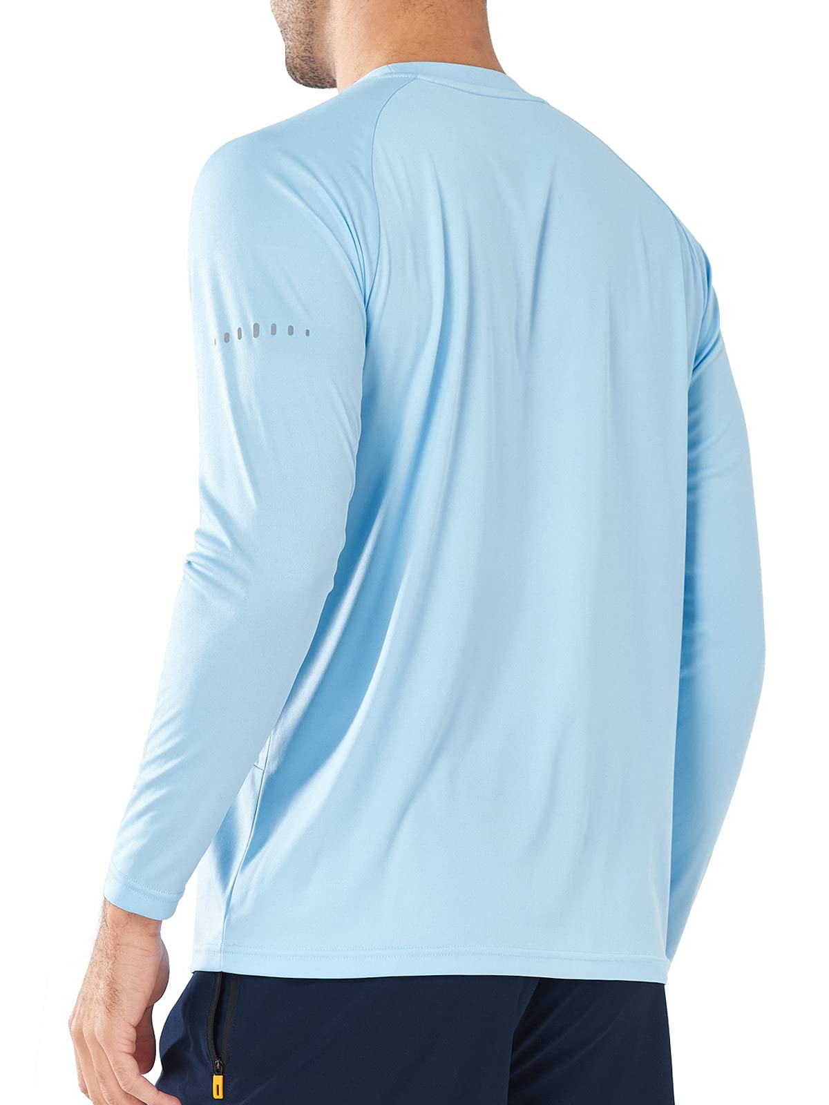 Men's Lightweight Long Sleeve Running Shirts Fishing Sun Undershirts