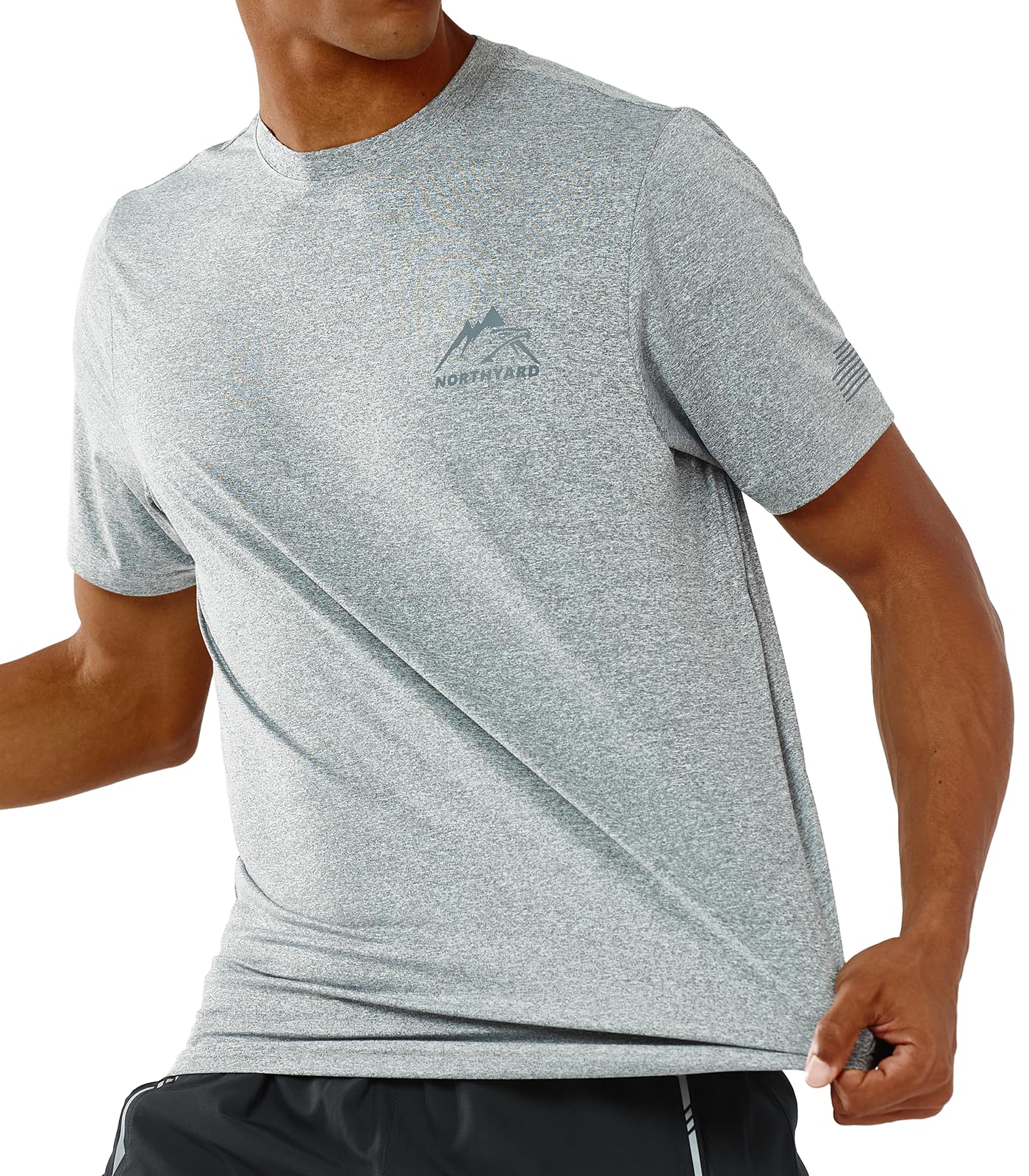 Men's Athletic Running T-Shirts Short Sleeve Workout Dry fit Gym Sport