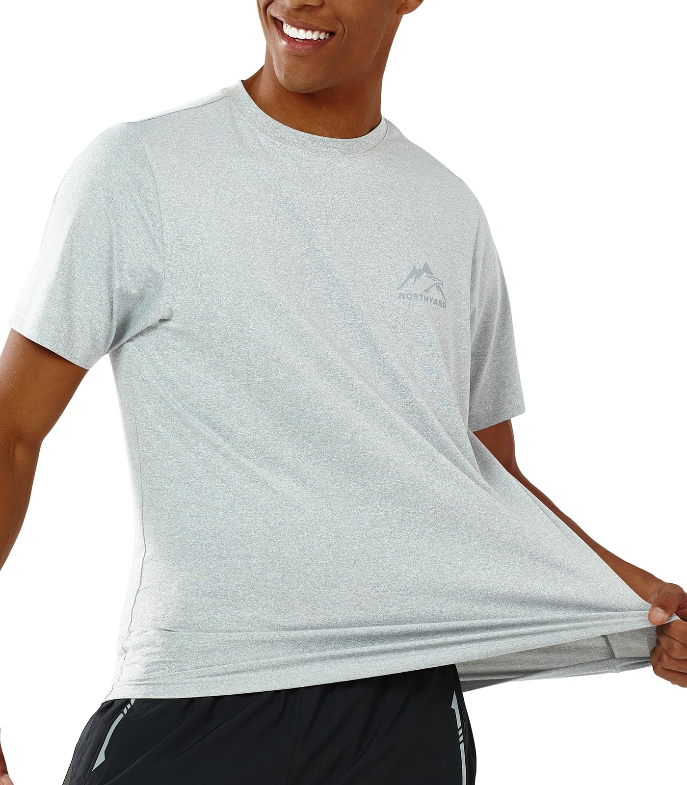 Men's Athletic Running T-Shirts Short Sleeve Workout Dry fit Gym Sport