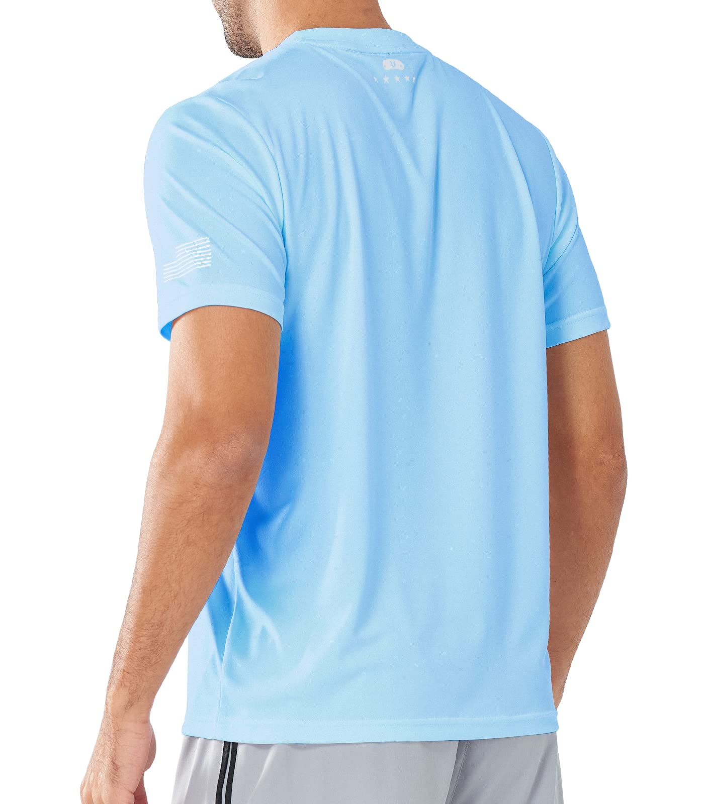 Men's Athletic Running T-Shirts Short Sleeve Workout Dry fit Gym Sport