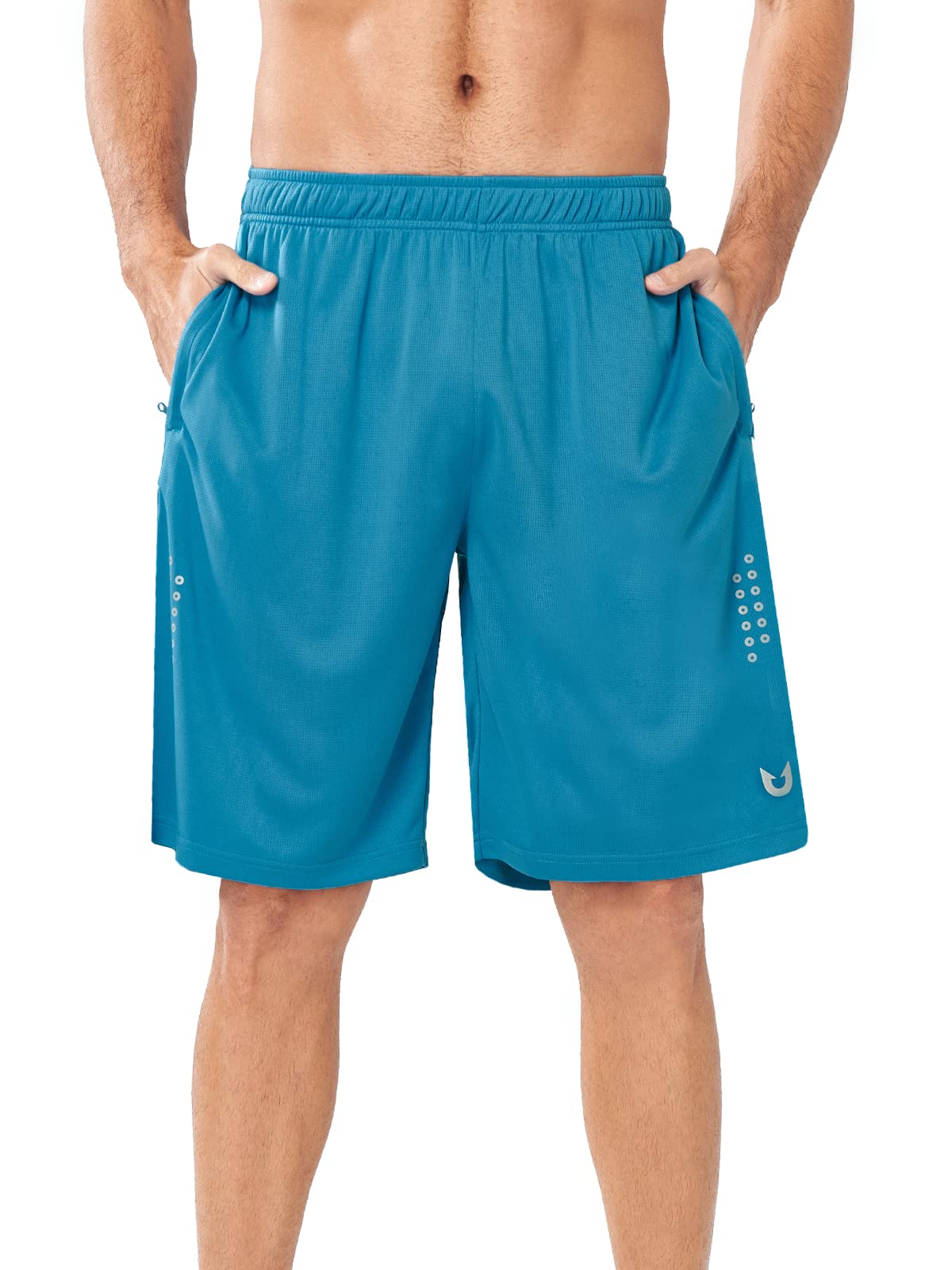 Men's Lake Blue Basketball Shorts Front