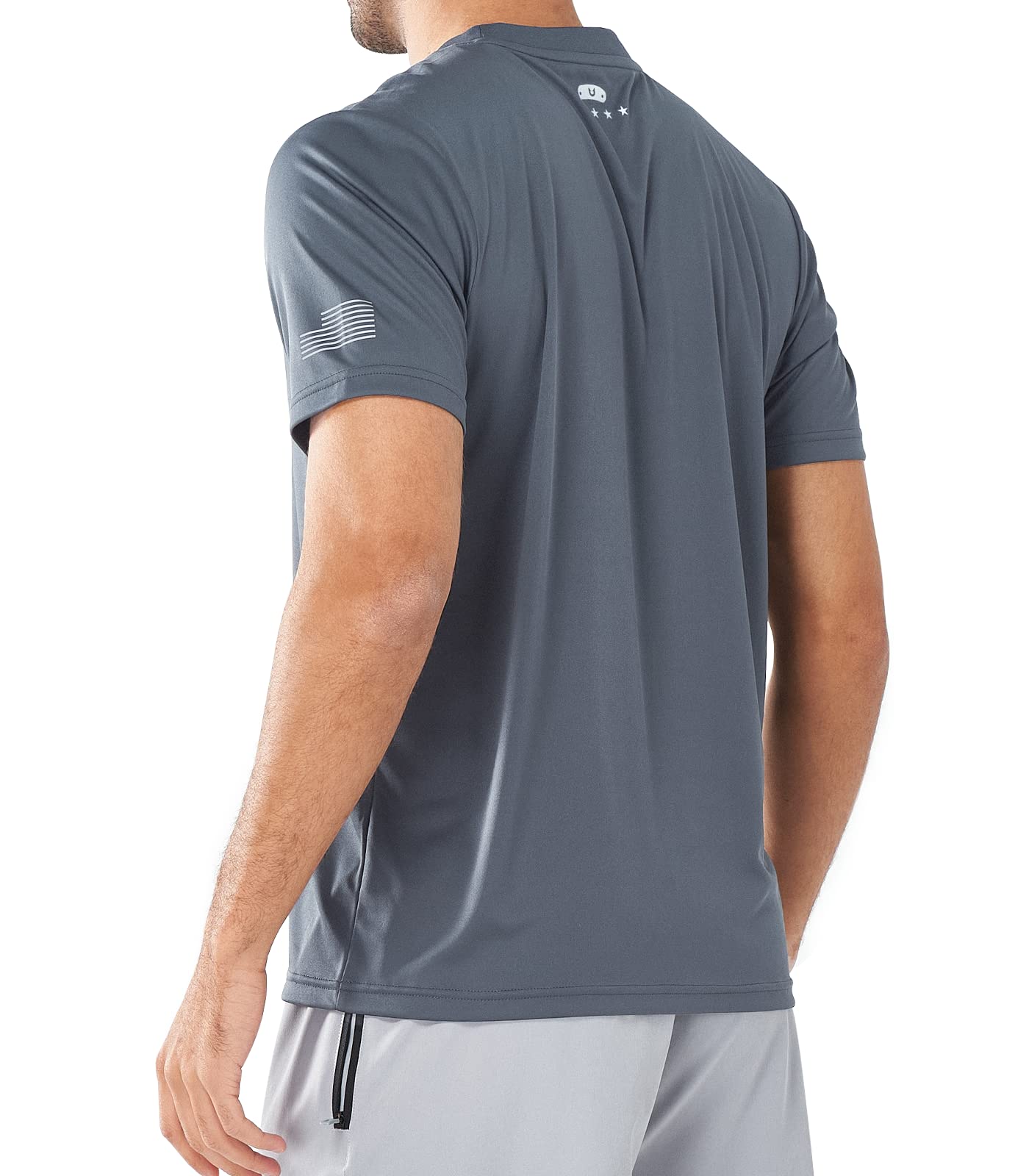 Men's Athletic Running T-Shirts Short Sleeve Workout Dry fit Gym Sport