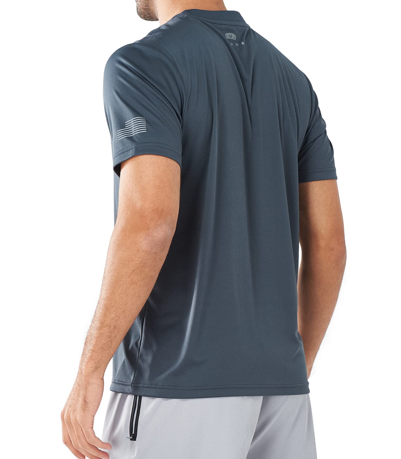 Men's Athletic Running T-Shirts Short Sleeve Workout Dry fit Gym Sport