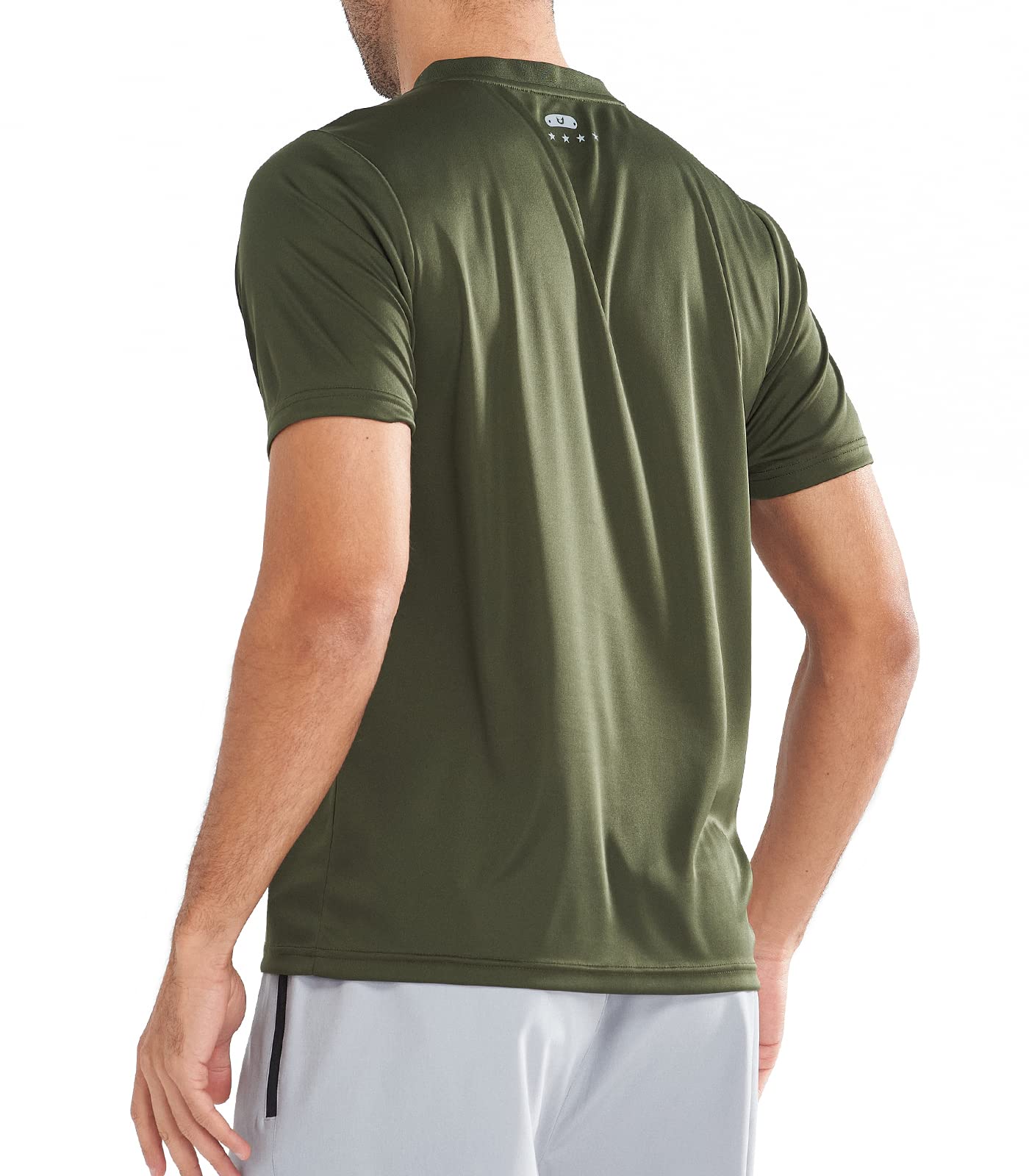 Men's Athletic Running T-Shirts Short Sleeve Workout Dry fit Gym Sport