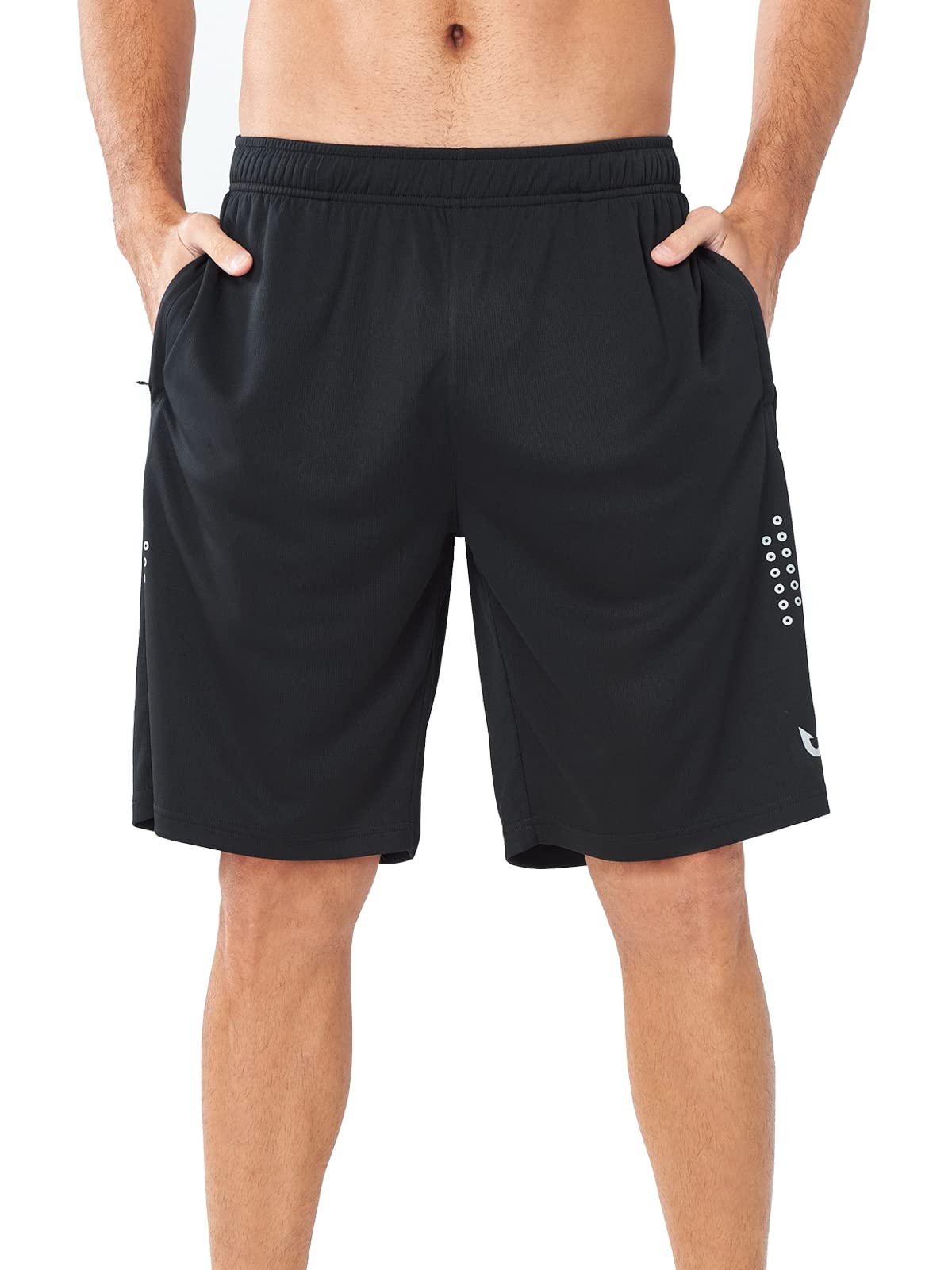 Men's Black Basketball Shorts Front