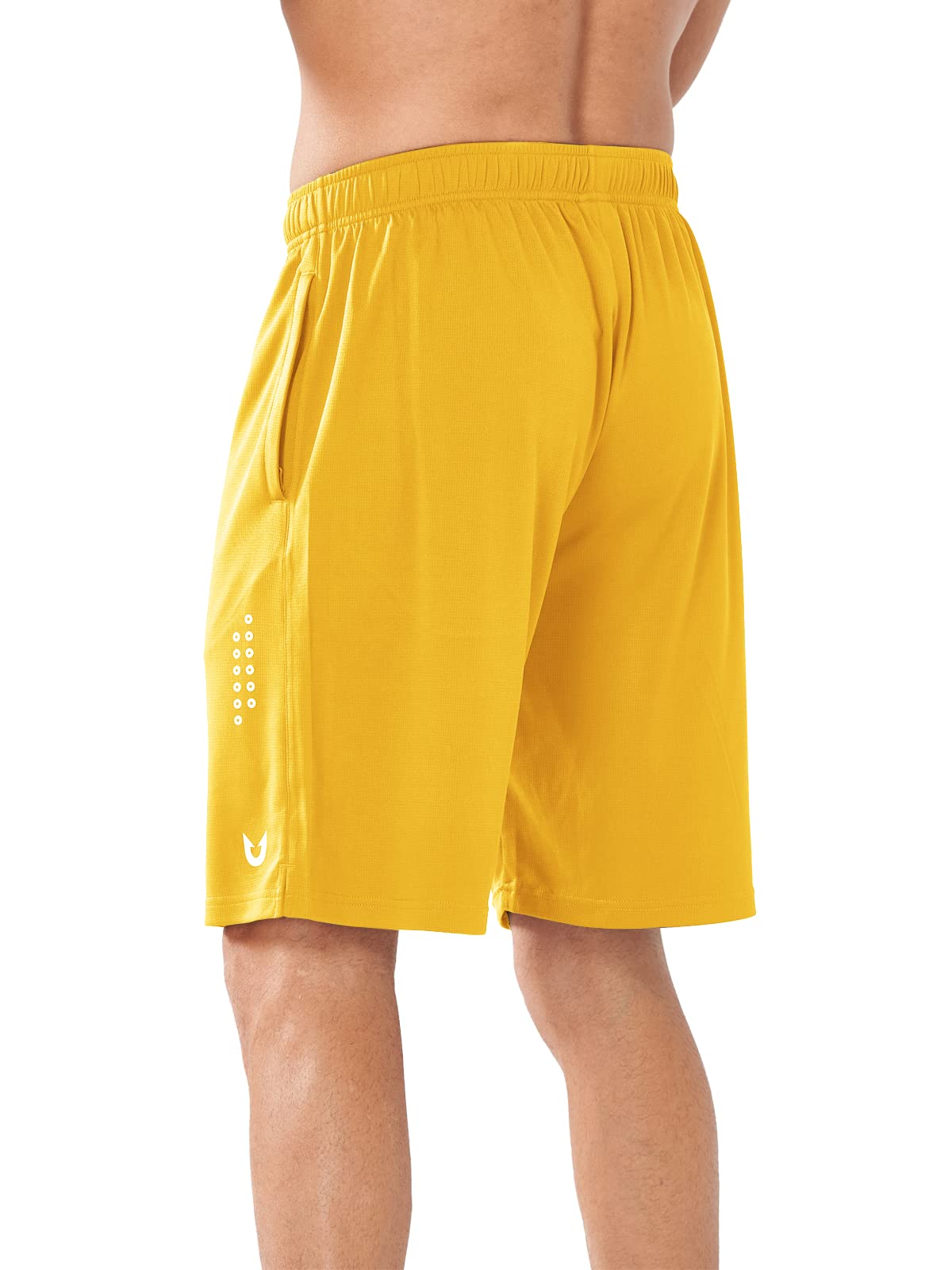 Men's Gold Basketball Shorts Back