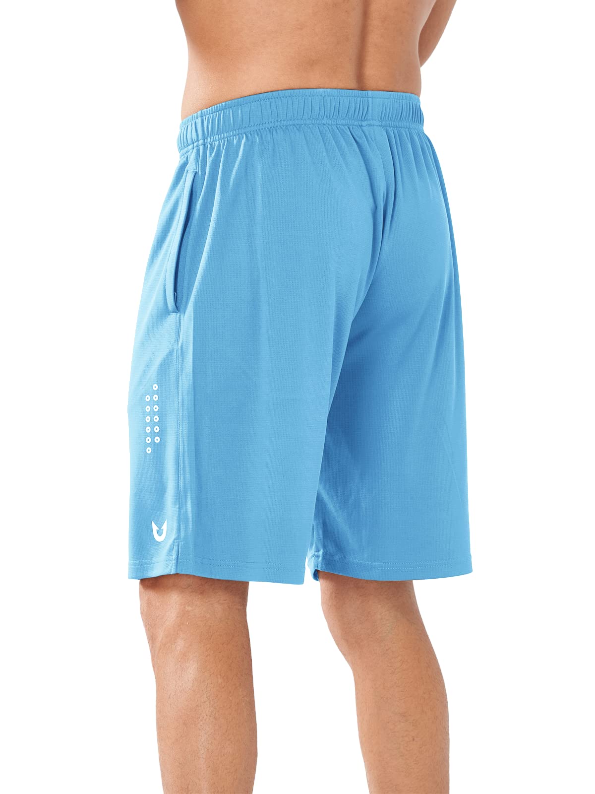 Men's Sky Blue Basketball Shorts Back
