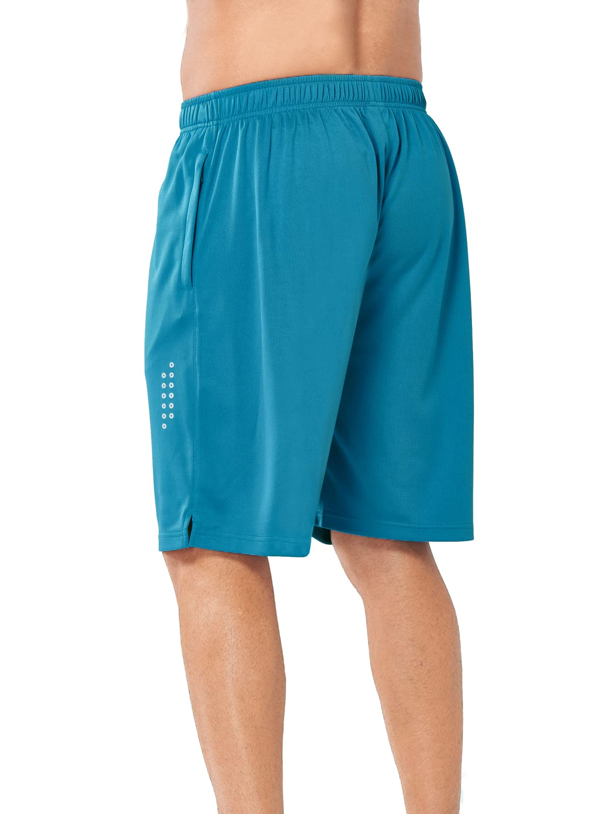 Men's Lake Blue Basketball Shorts Back