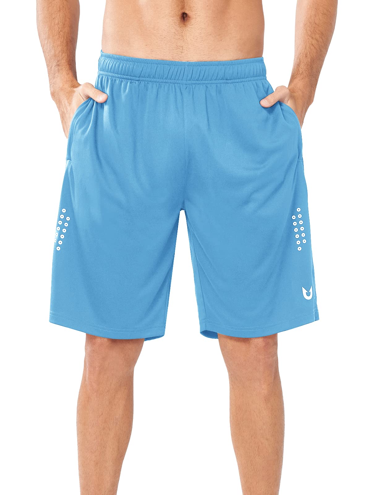 Men's Sky Blue Basketball Shorts Front