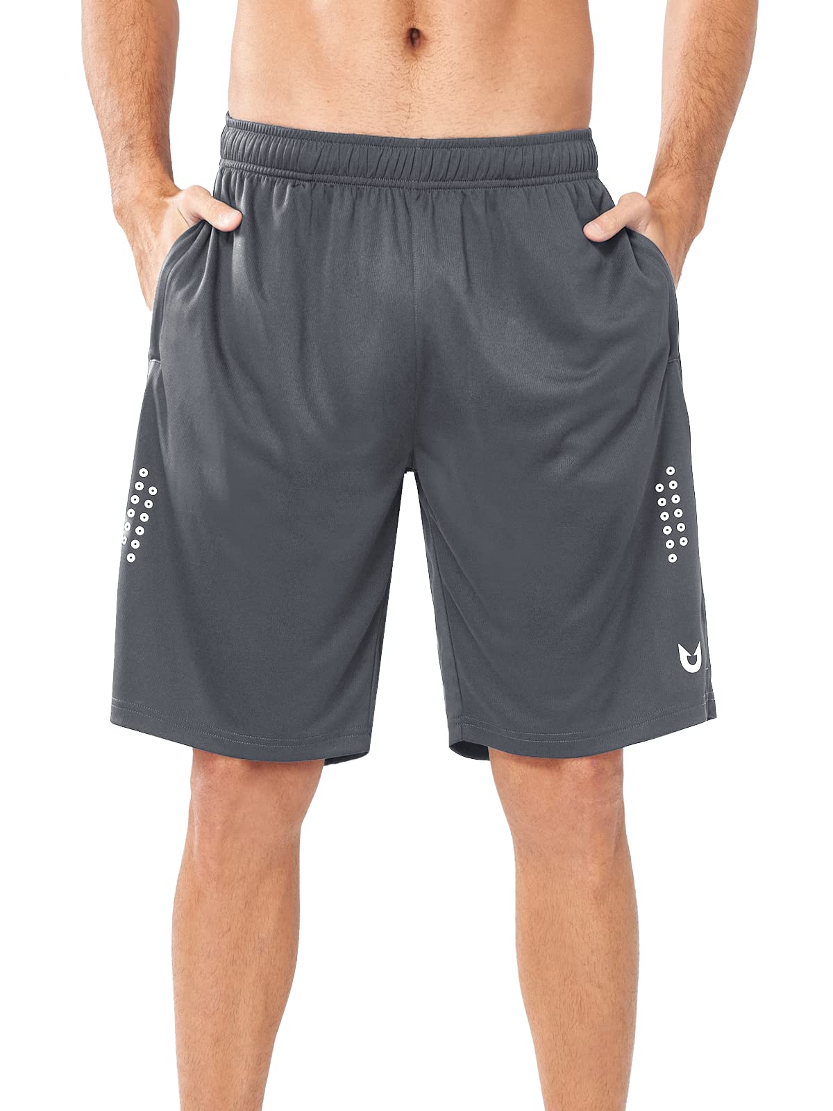 Men's Smoke Grey Basketball Shorts Front